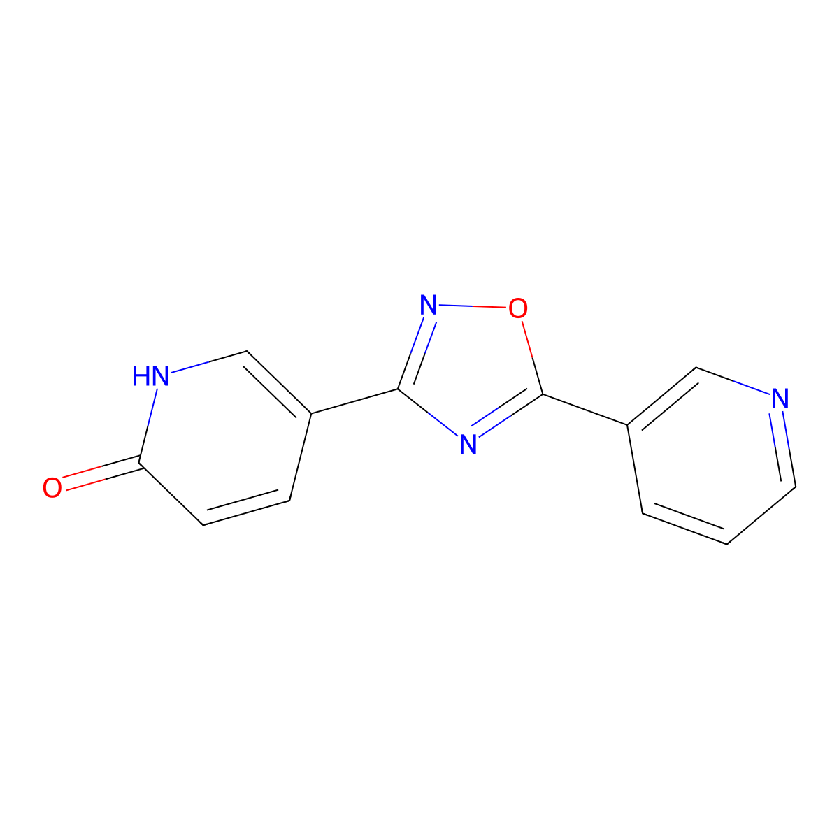 5-(5-pyridin-3-yl-1,2,4-oxadiazol-3-yl)pyridin-2(1H)-one molecular structure, CAS 1033724-44-5