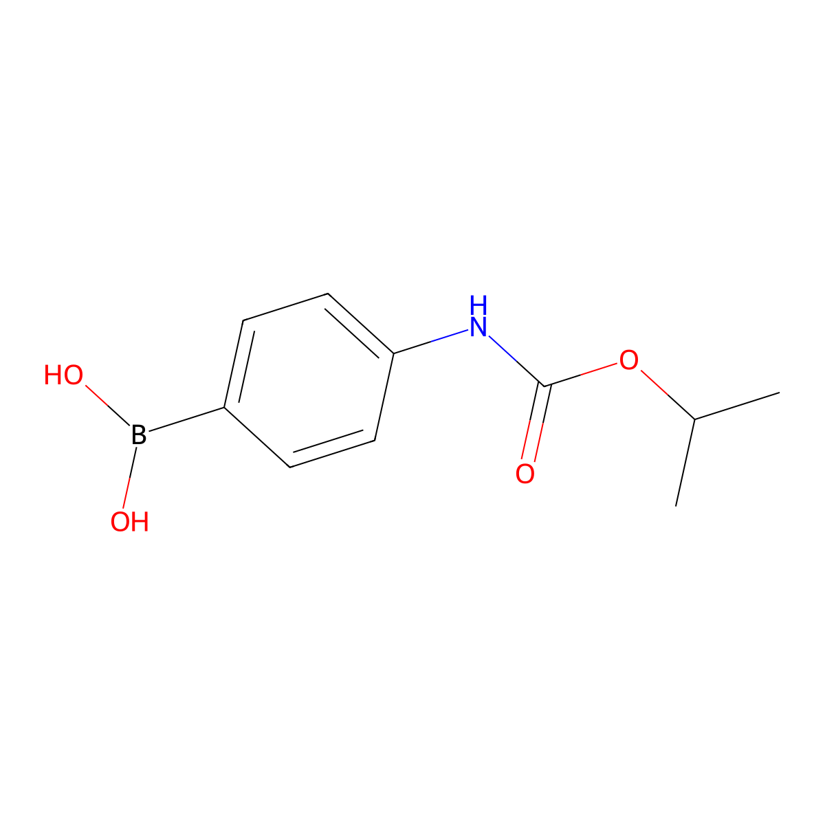 4-(Isopropoxycarbonylamino)phenylboronic acid molecular structure, CAS 1033726-21-4