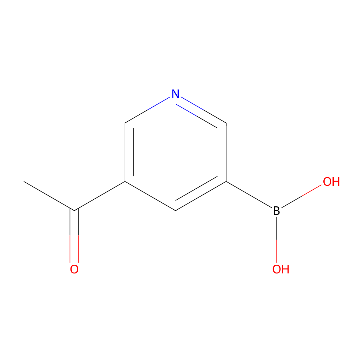 (5-Acetylpyridin-3-YL)boronic acid molecular structure, CAS 1033745-21-9
