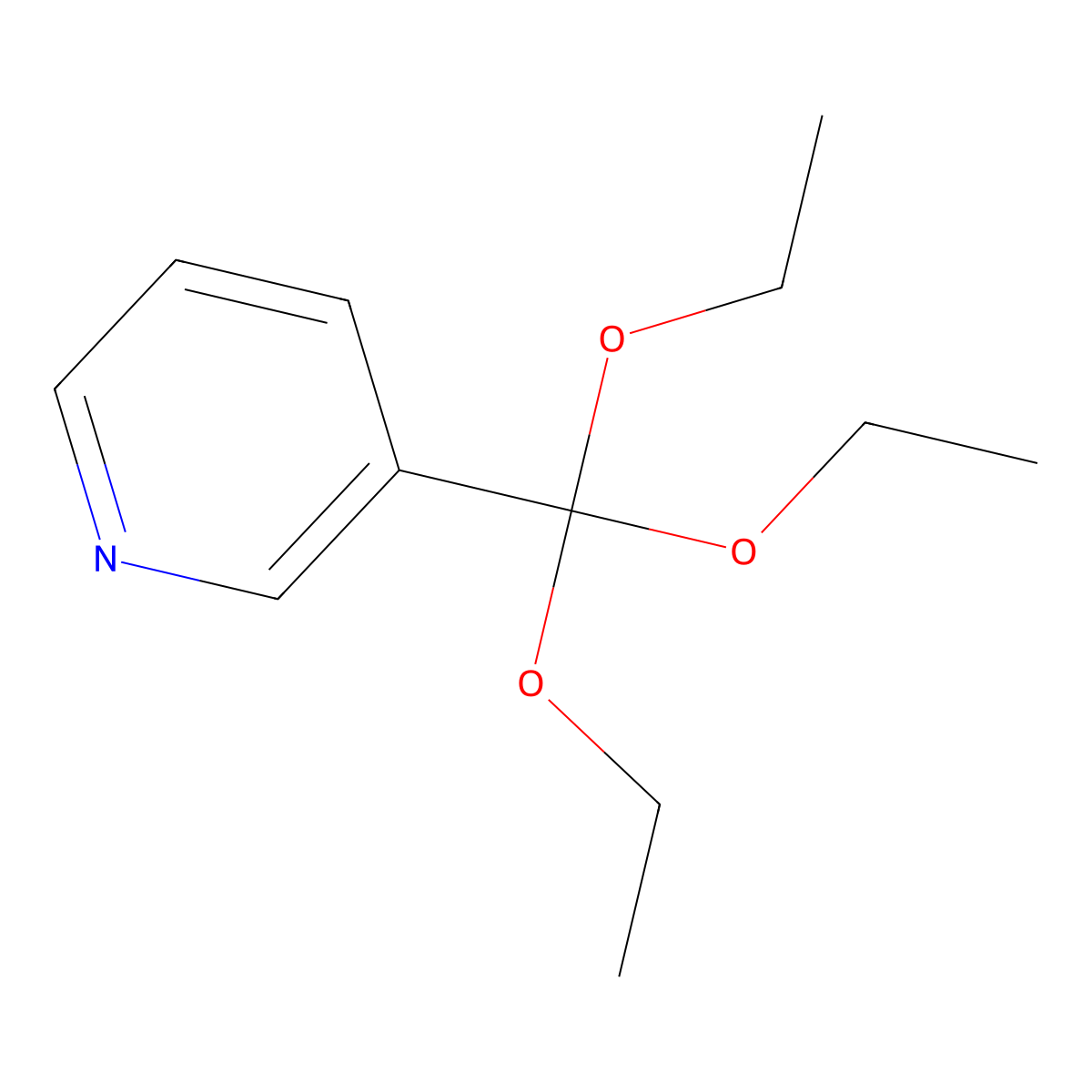 3-(Triethoxymethyl)pyridine molecular structure, CAS 1033750-31-0