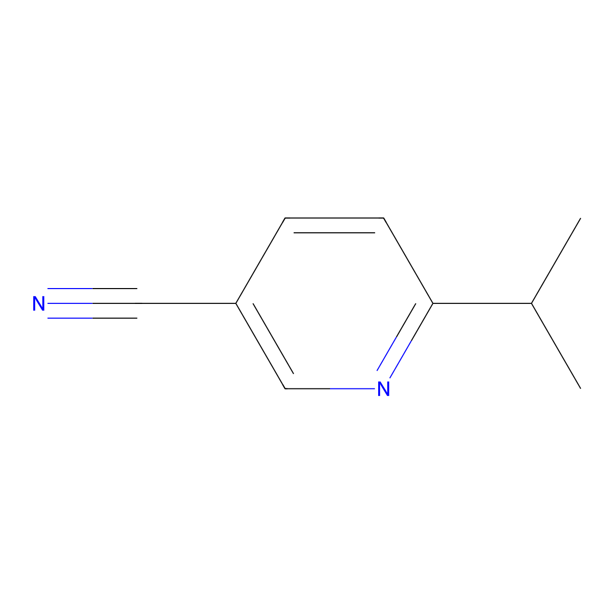 6-Isopropylnicotinonitrile molecular structure, CAS 1033750-40-1