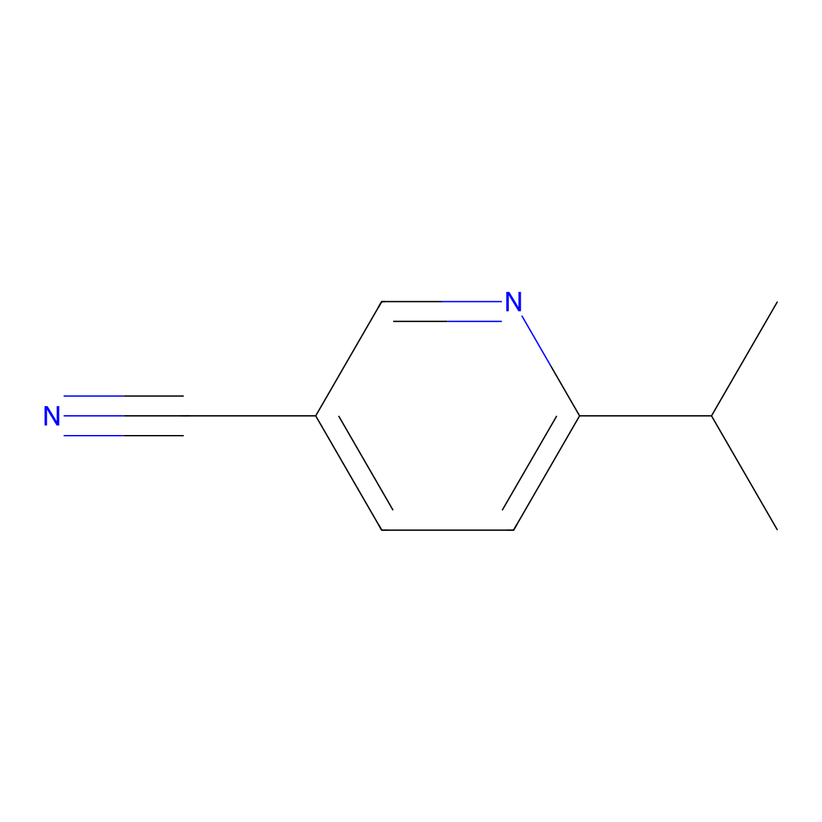 6-Isopropylnicotinonitrile molecular structure, CAS 1033750-40-1
