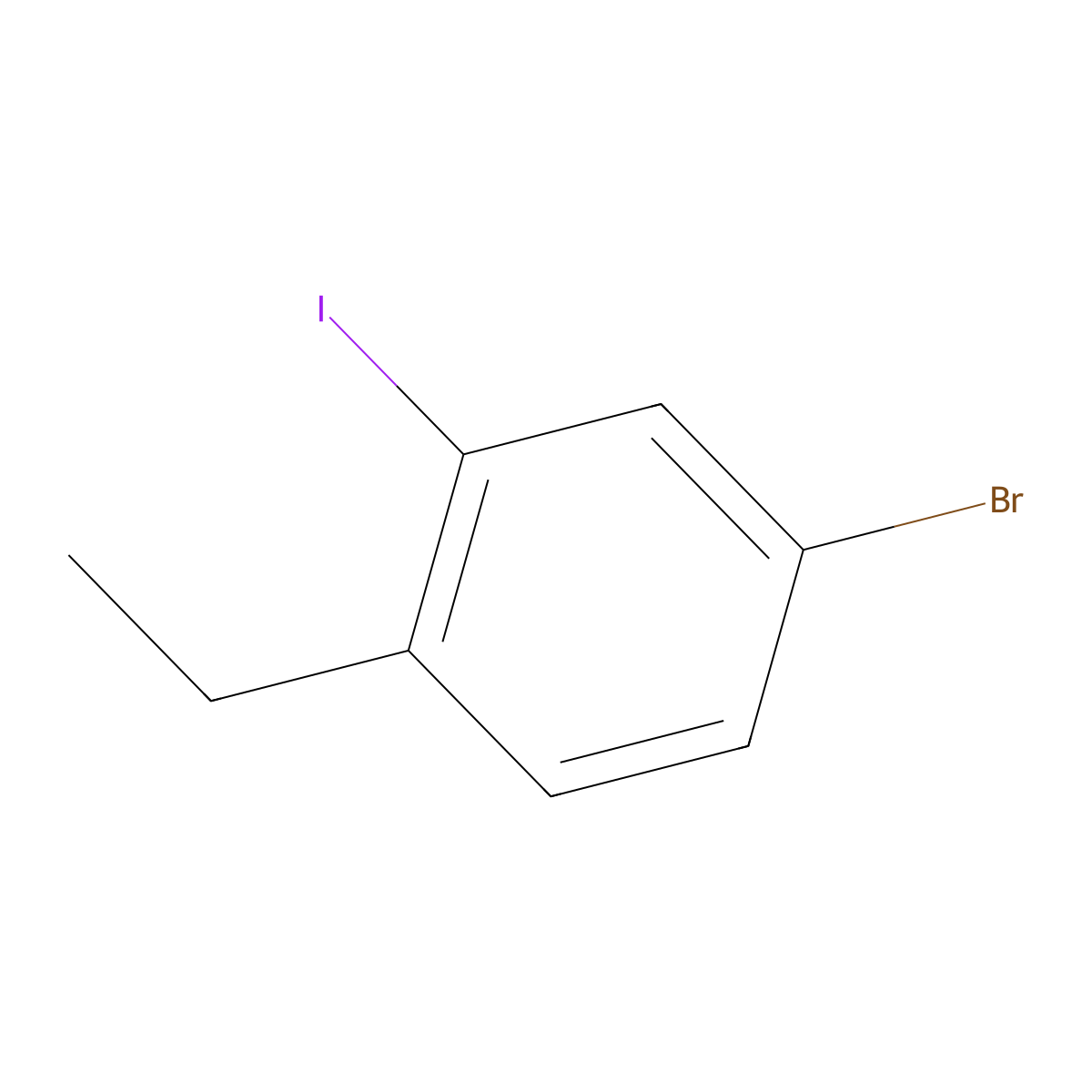 4-Bromo-1-ethyl-2-iodobenzene molecular structure, CAS 1033760-94-9