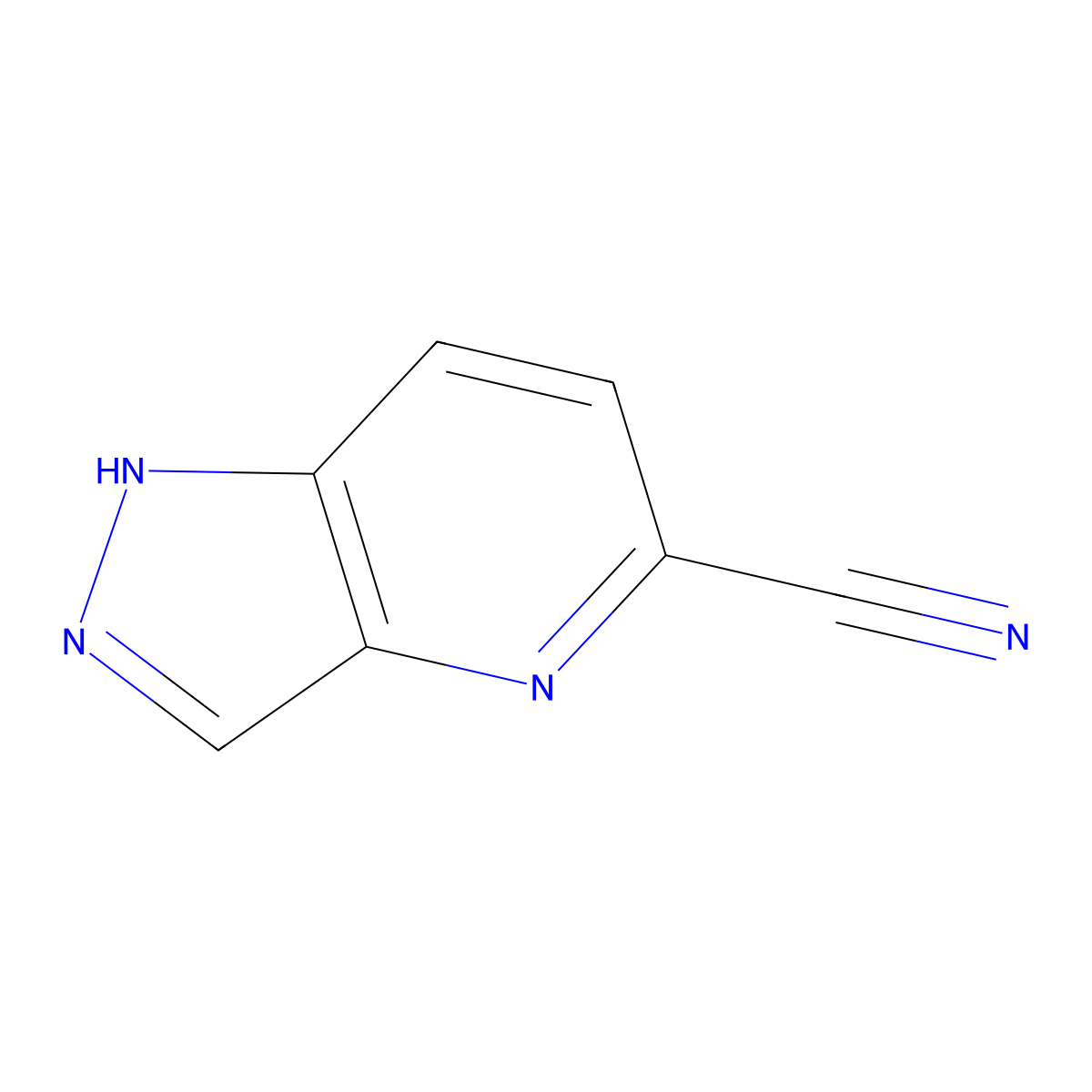 1H-Pyrazolo[4,3-b]pyridine-5-carbonitrile molecular structure, CAS 1033772-22-3