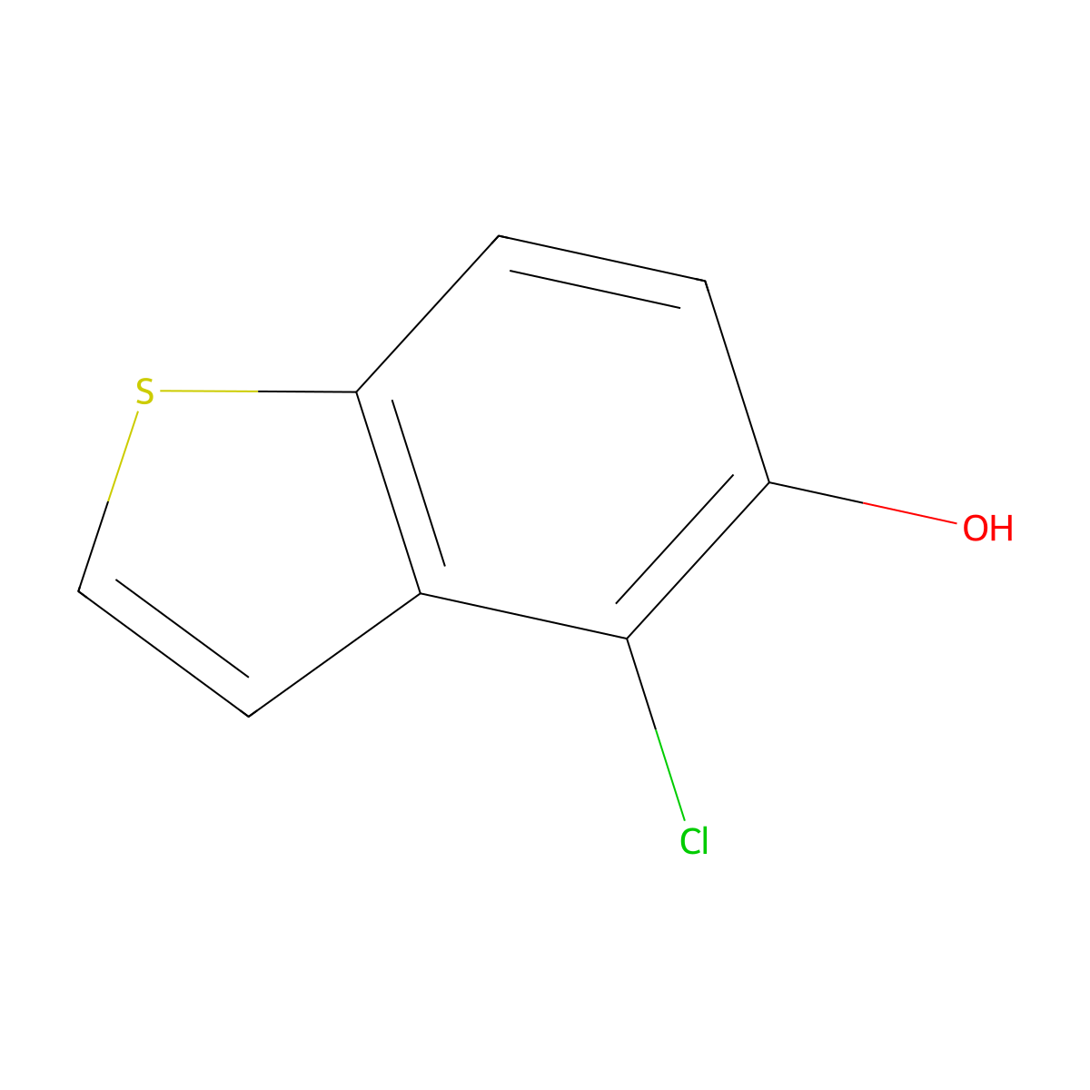 4-Chloro-1-benzothiophen-5-ol molecular structure, CAS 1033775-35-7