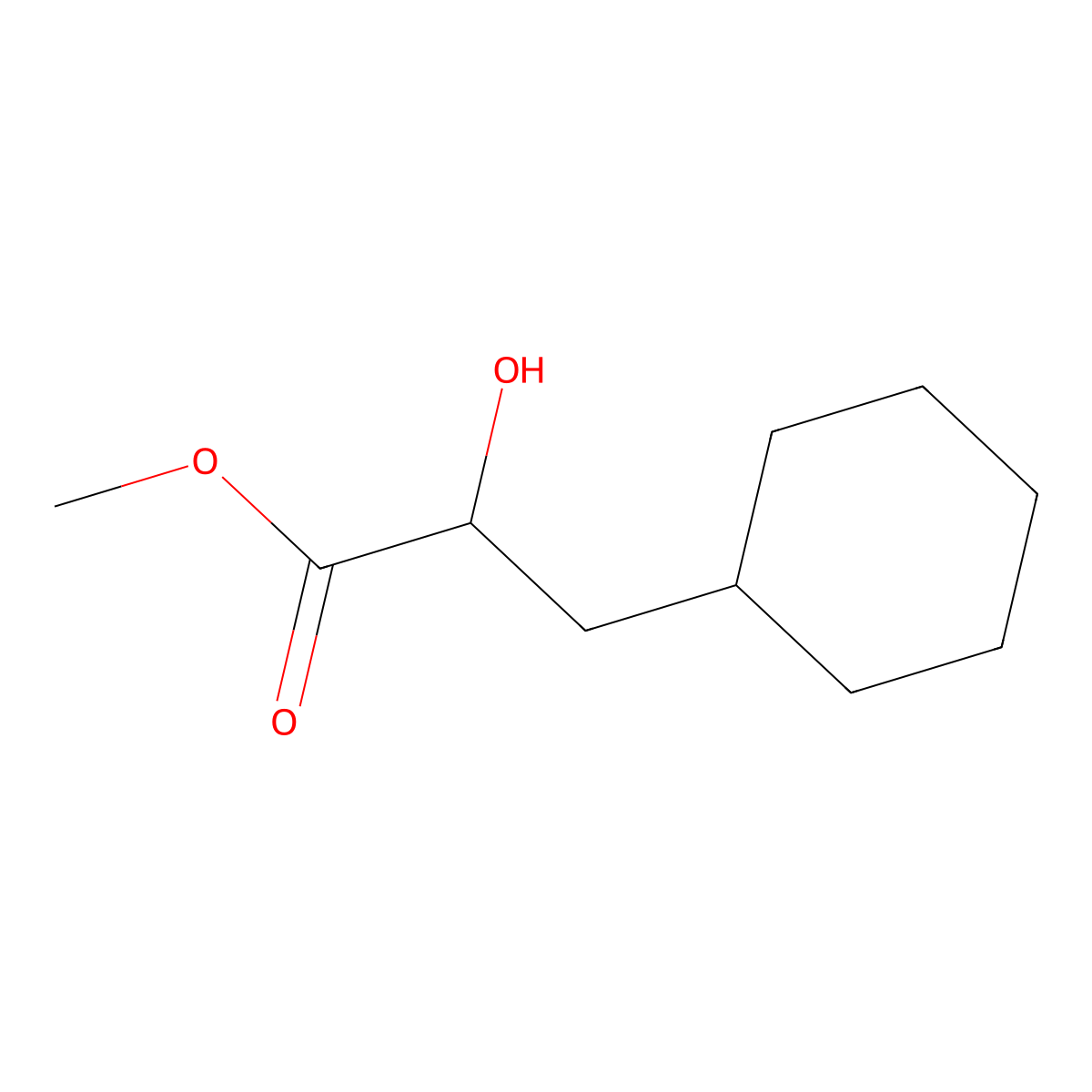 Methyl 3-cyclohexyl-2-hydroxypropanoate molecular structure, CAS 1033777-74-0