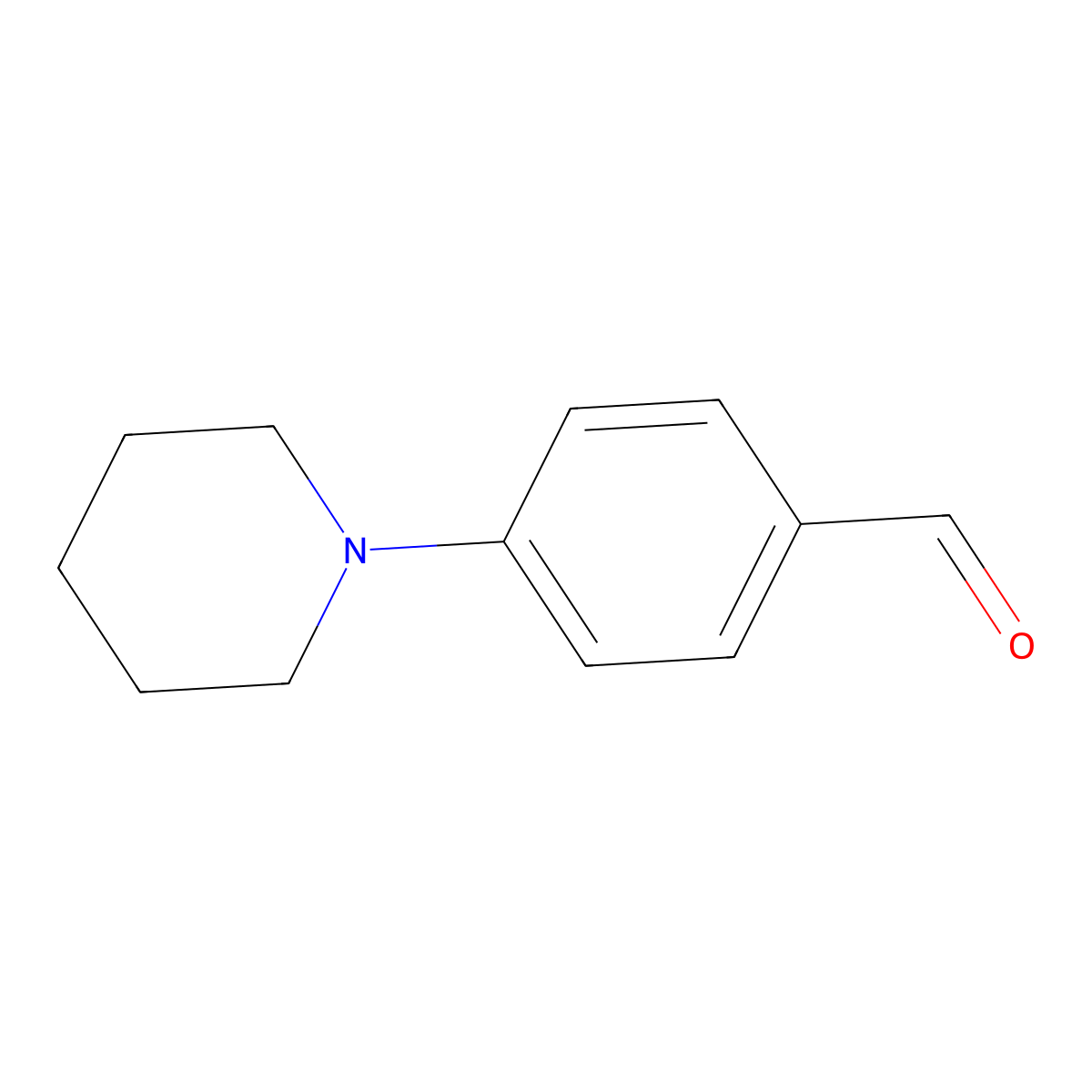 4-(Piperidin-1-yl)benzaldehyde molecular structure, CAS 10338-57-5