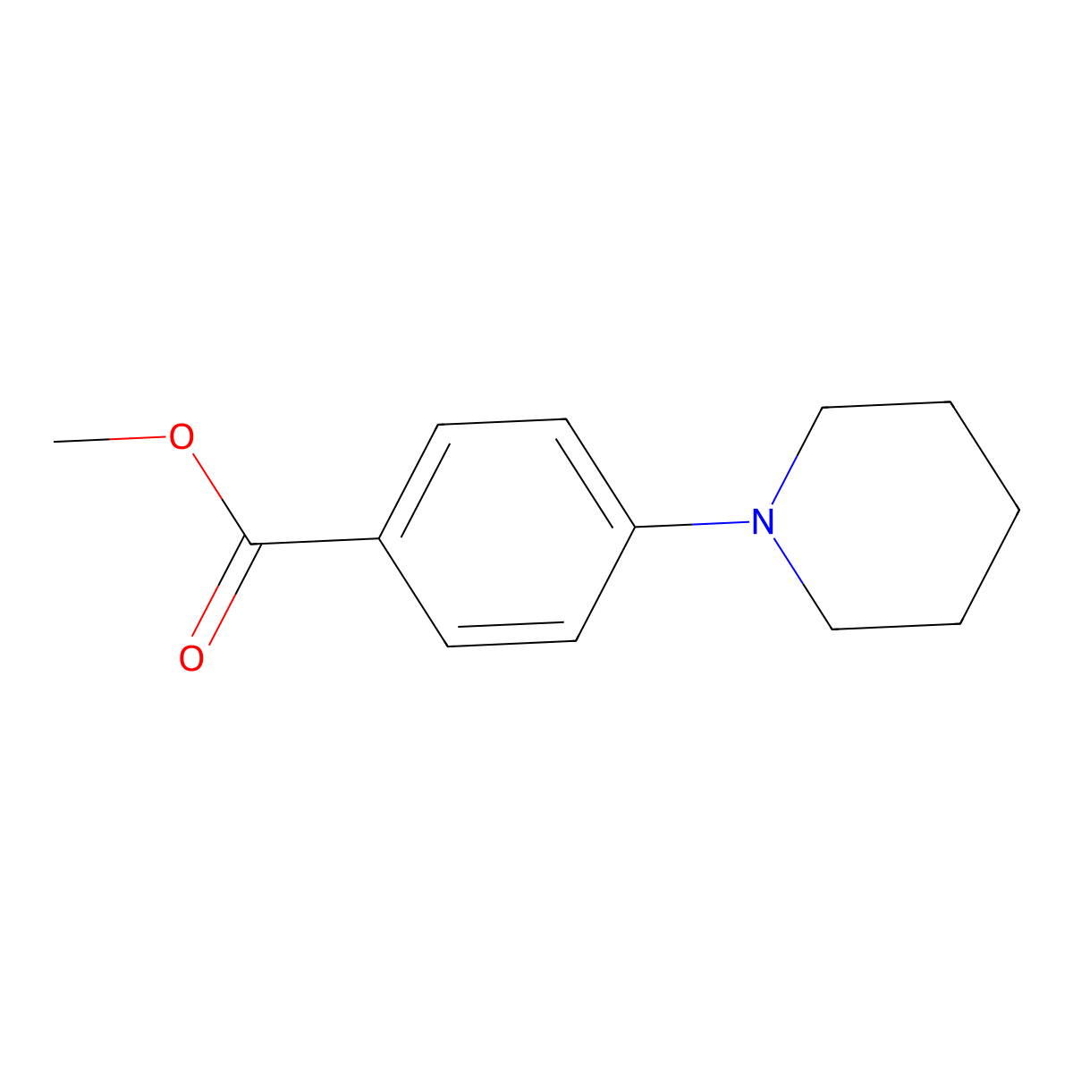 Methyl 4-(piperidin-1-yl)benzoate molecular structure, CAS 10338-58-6