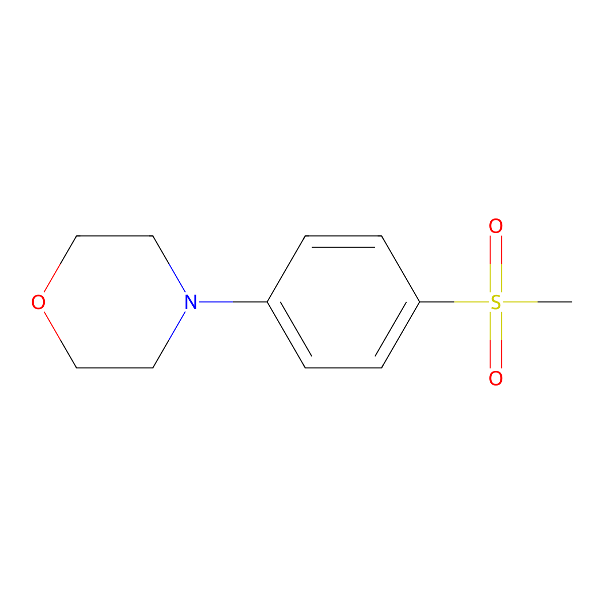 4-(4-Methanesulfonyl-phenyl)-morpholine molecular structure, CAS 10338-65-5