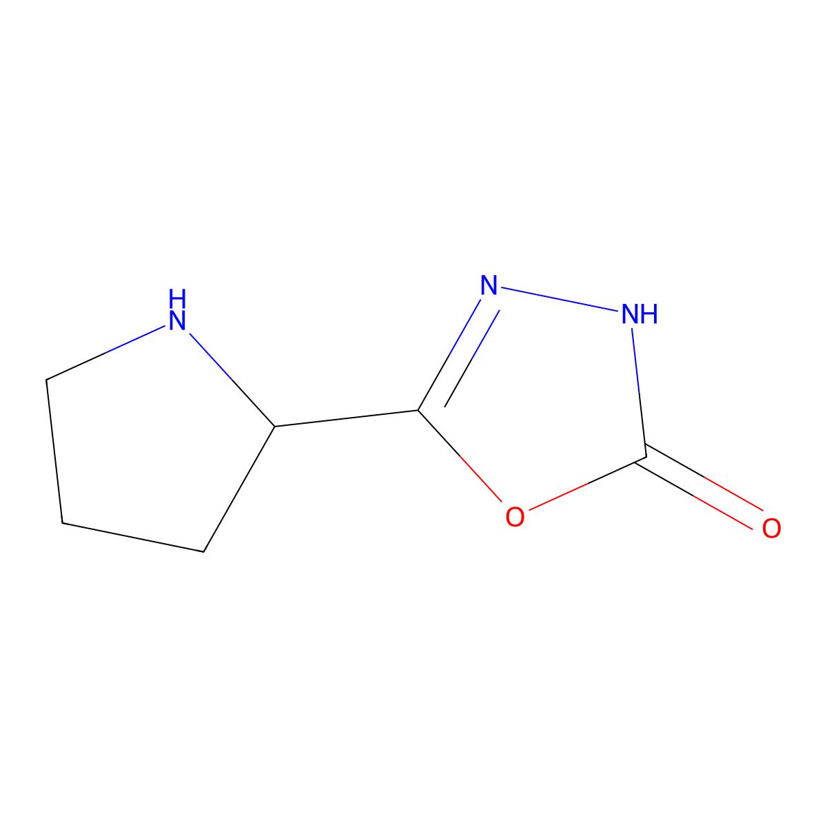 5-[(2S)-pyrrolidin-2-yl]-2,3-dihydro-1,3,4-oxadiazol-2-one molecular structure, CAS 1033803-55-2