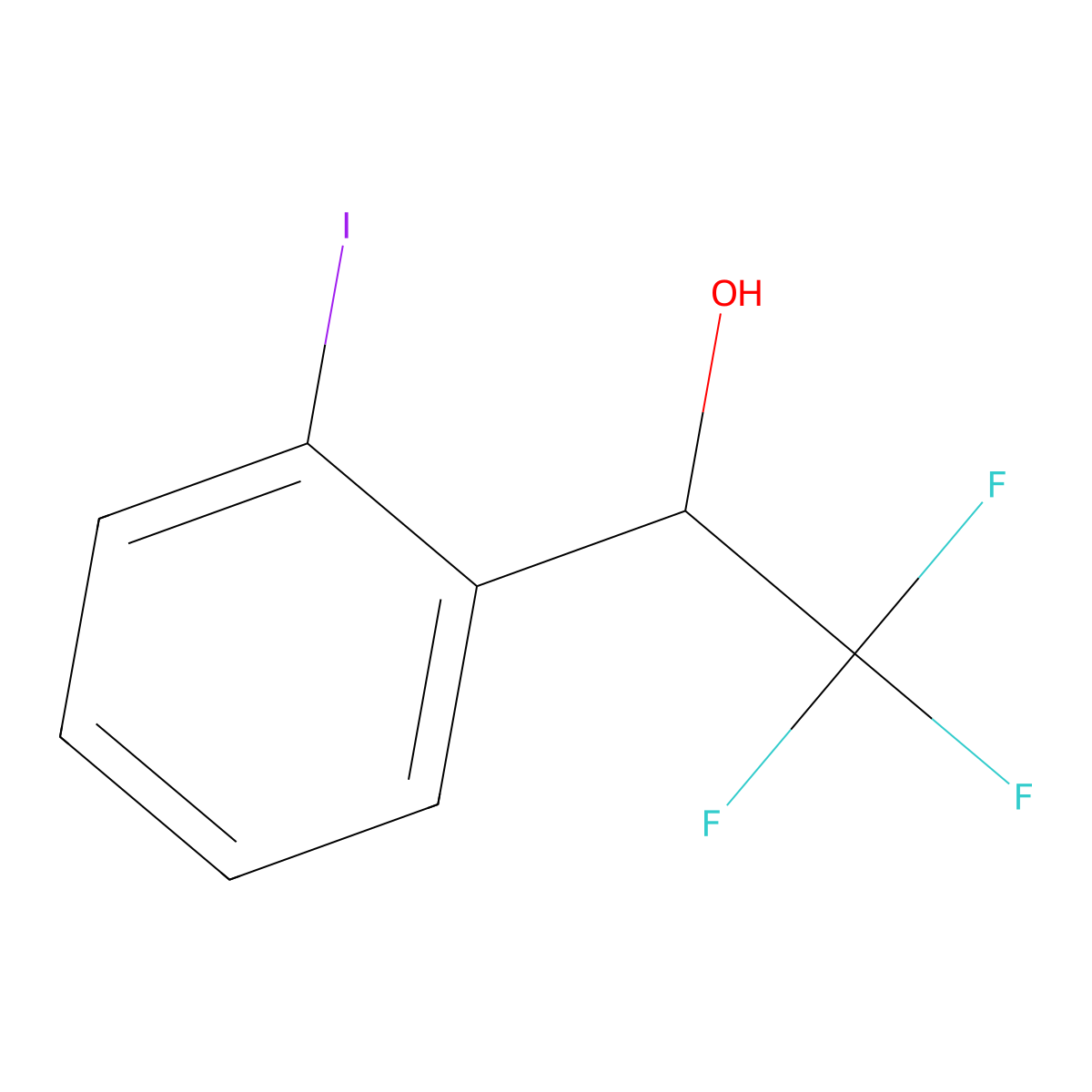 2-Iodo-alpha-(trifluoromethyl)benzyl Alcohol molecular structure, CAS 1033804-98-6