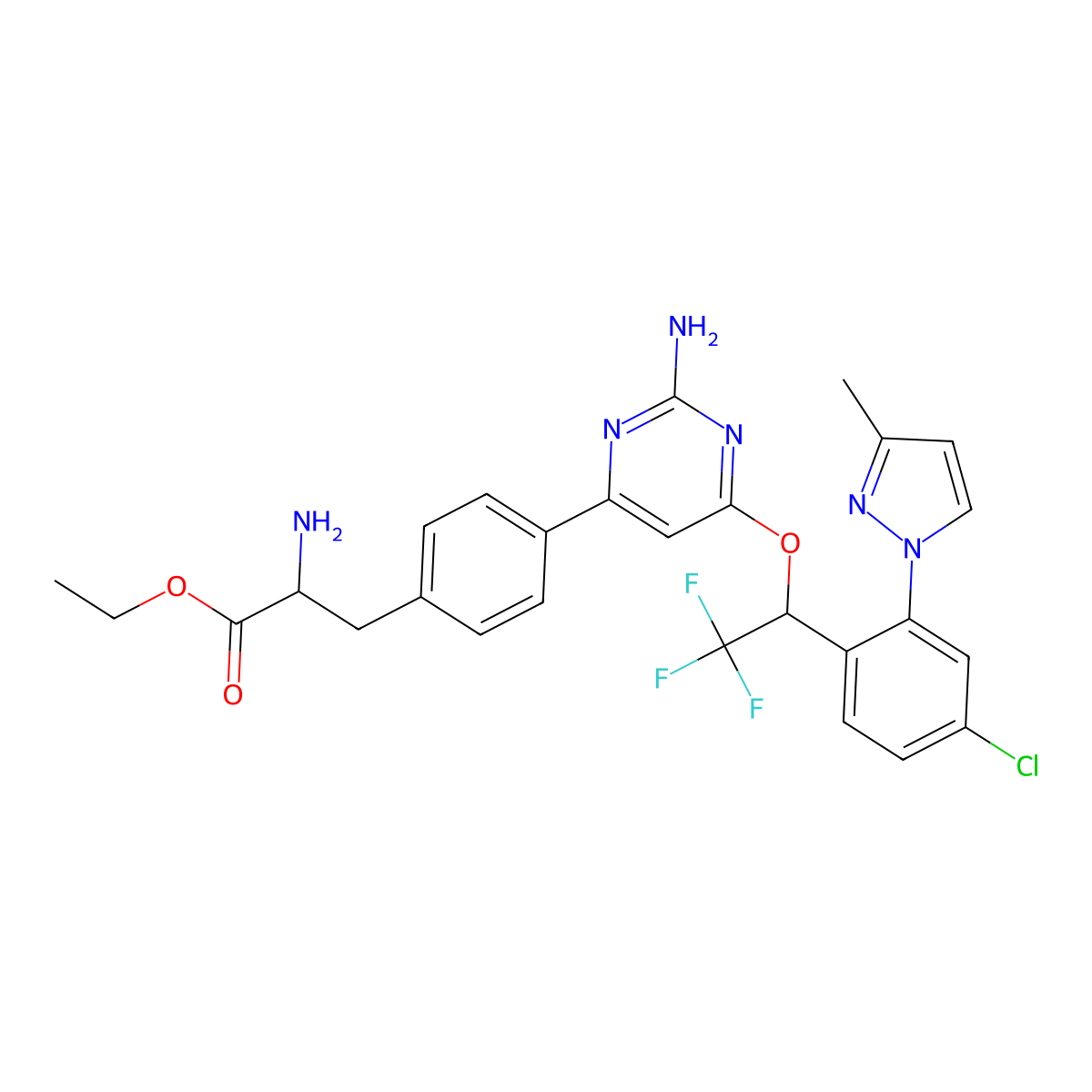 Telotristat Ethyl molecular structure, CAS 1033805-22-9