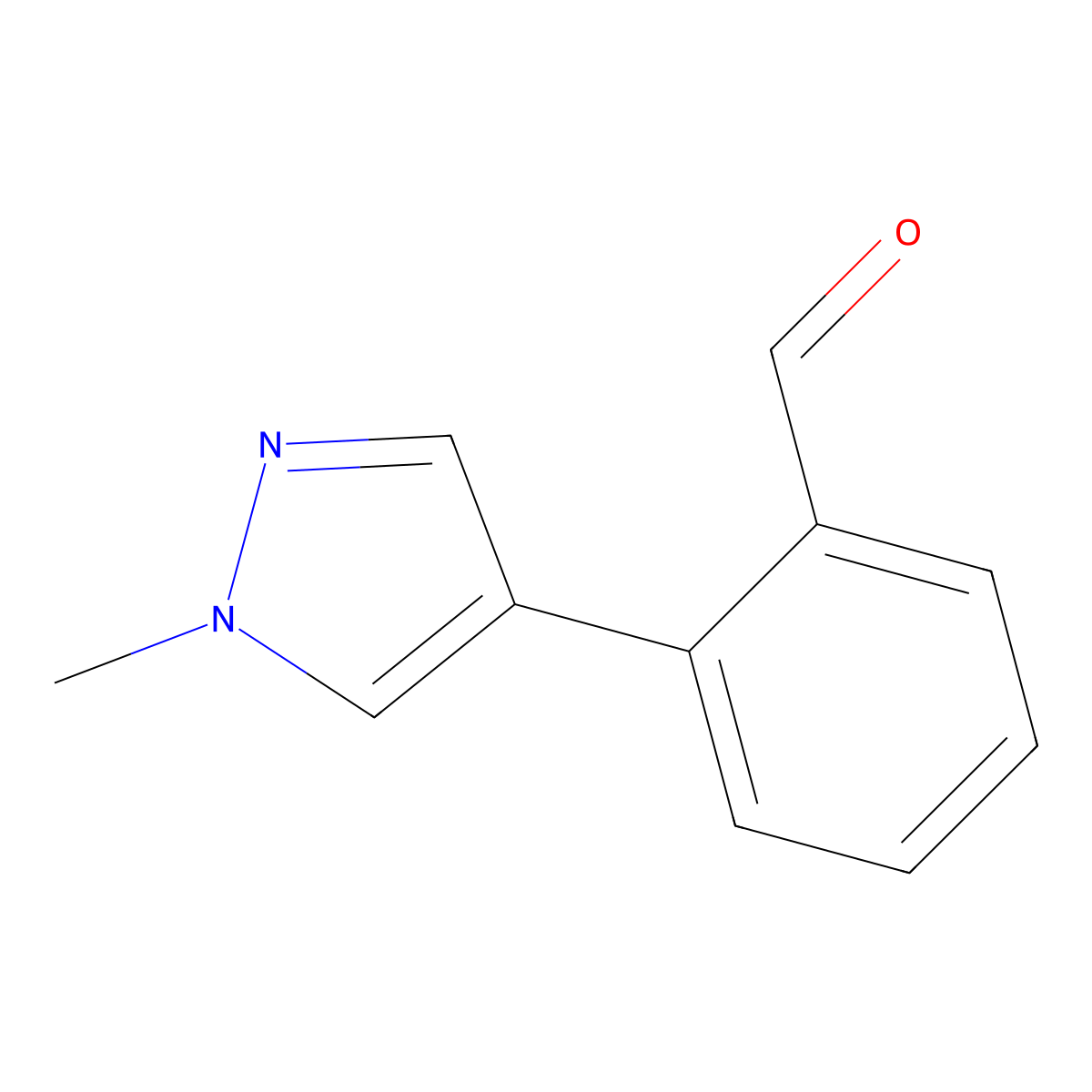 2-(1-Methyl-1H-pyrazol-4-YL)benzaldehyde molecular structure, CAS 1033806-06-2