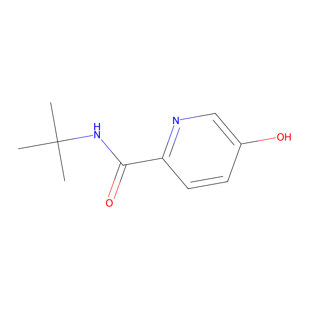 N-(tert-butyl)-5-hydroxypyridine-2-carboxamide molecular structure, CAS 1033808-61-5