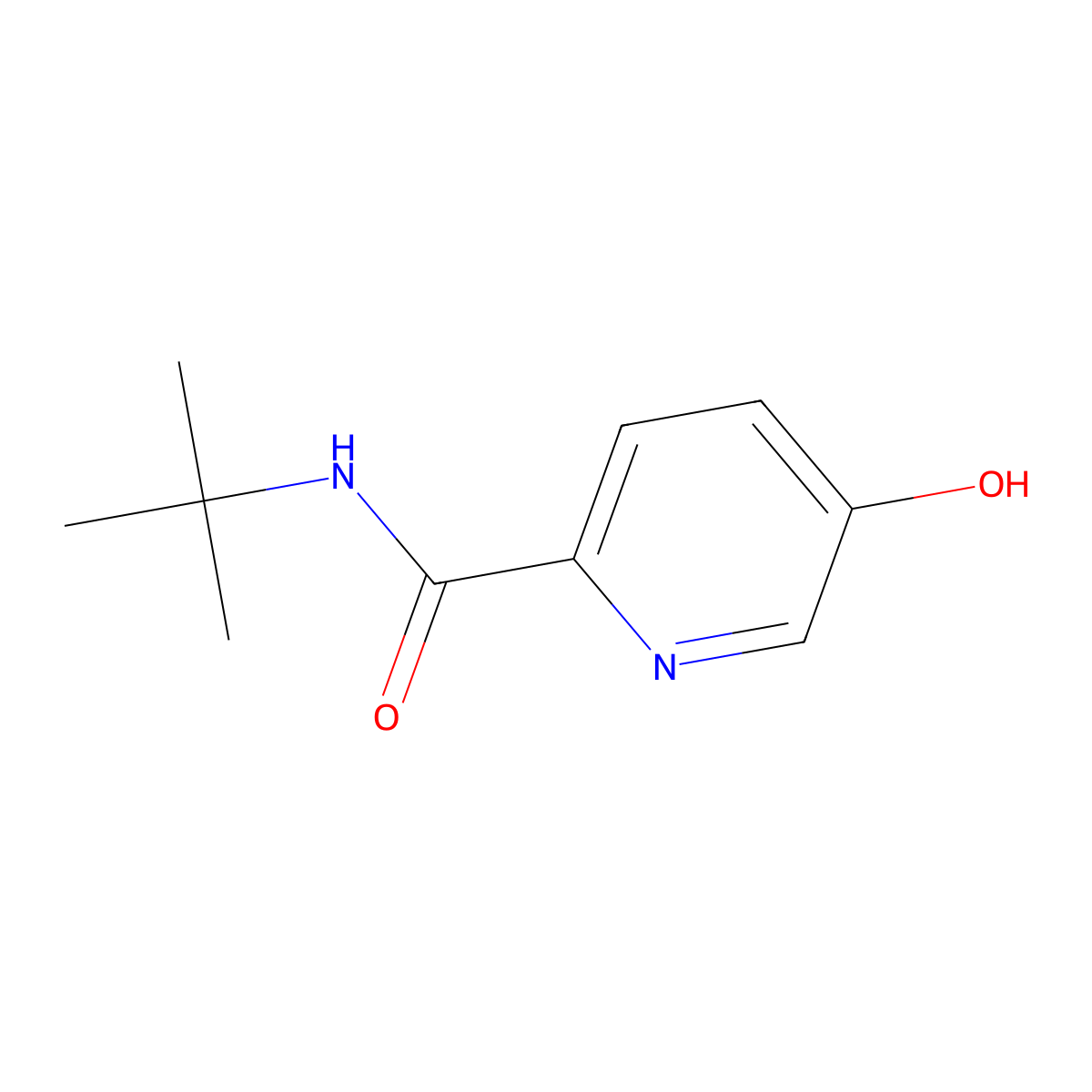 N-(tert-butyl)-5-hydroxypyridine-2-carboxamide molecular structure, CAS 1033808-61-5