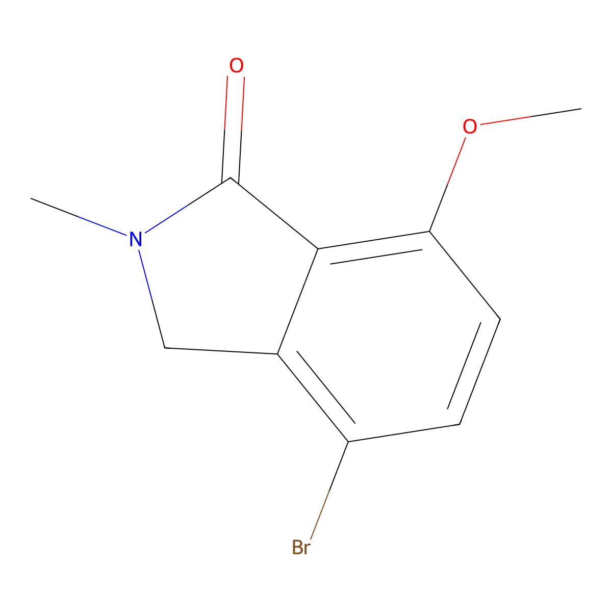 4-bromo-7-methoxy-2-methyl-2,3-dihydro-1H-isoindol-1-one molecular structure, CAS 1033809-91-4