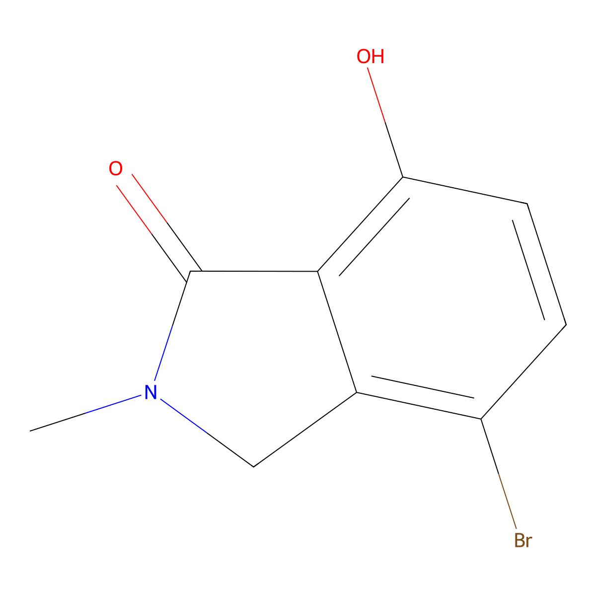 4-bromo-7-hydroxy-2-methyl-2,3-dihydro-1H-isoindol-1-one molecular structure, CAS 1033809-92-5