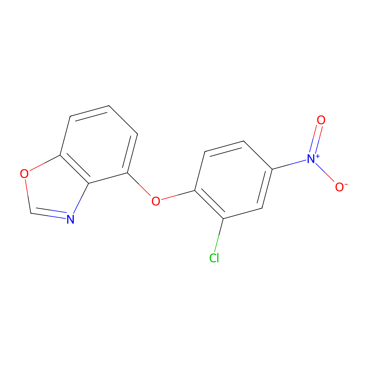 Benzoxazole, 4-(2-chloro-4-nitrophenoxy)- molecular structure, CAS 1033810-10-4