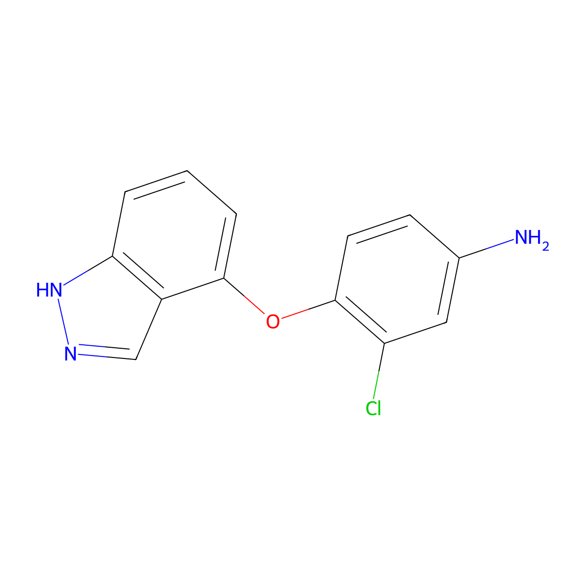 4-((1H-Indazol-4-yl)oxy)-3-chloroaniline molecular structure, CAS 1033810-14-8