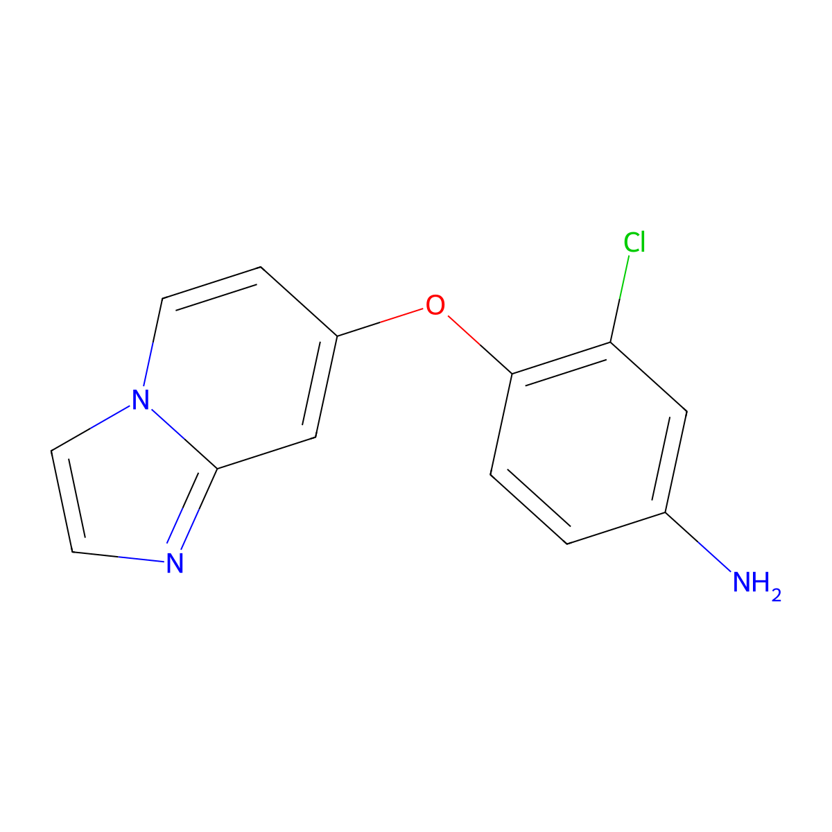 3-Chloro-4-(imidazo[1,2-a]pyridin-7-yloxy)aniline molecular structure, CAS 1033810-67-1