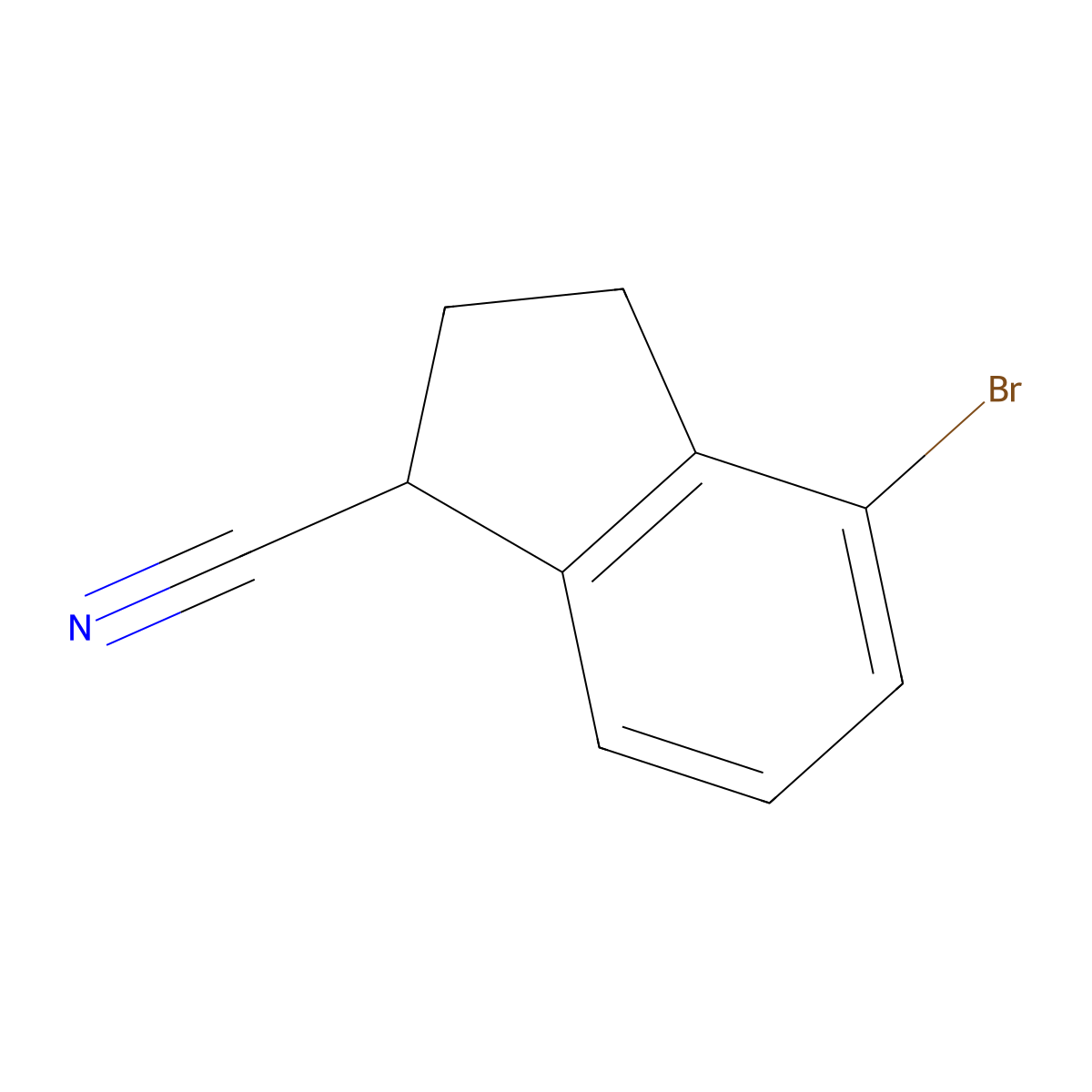4-Bromo-2,3-dihydro-1h-indene-1-carbonitrile molecular structure, CAS 1033811-54-9