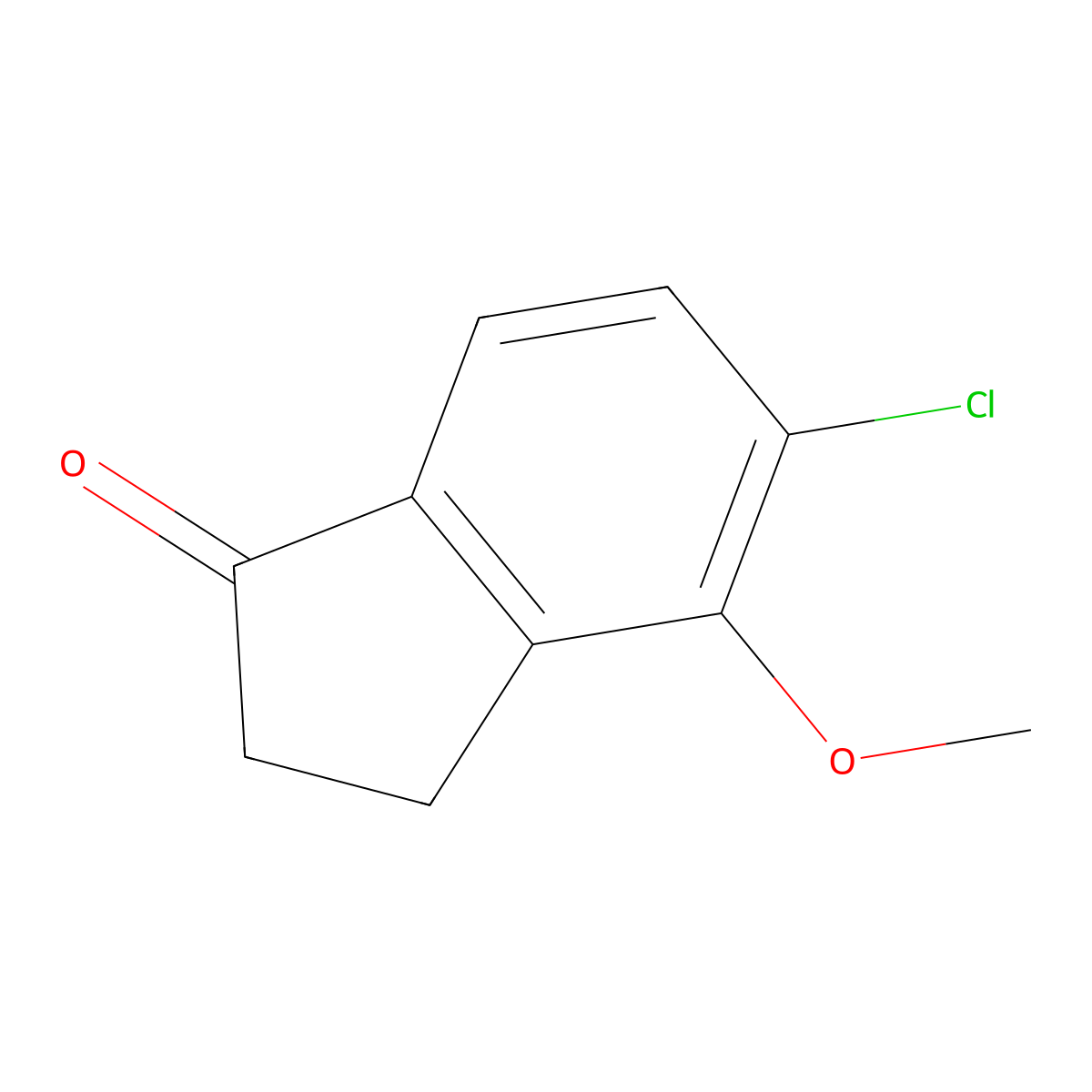 5-Chloro-4-methoxy-2,3-dihydro-1H-inden-1-one molecular structure, CAS 1033811-70-9