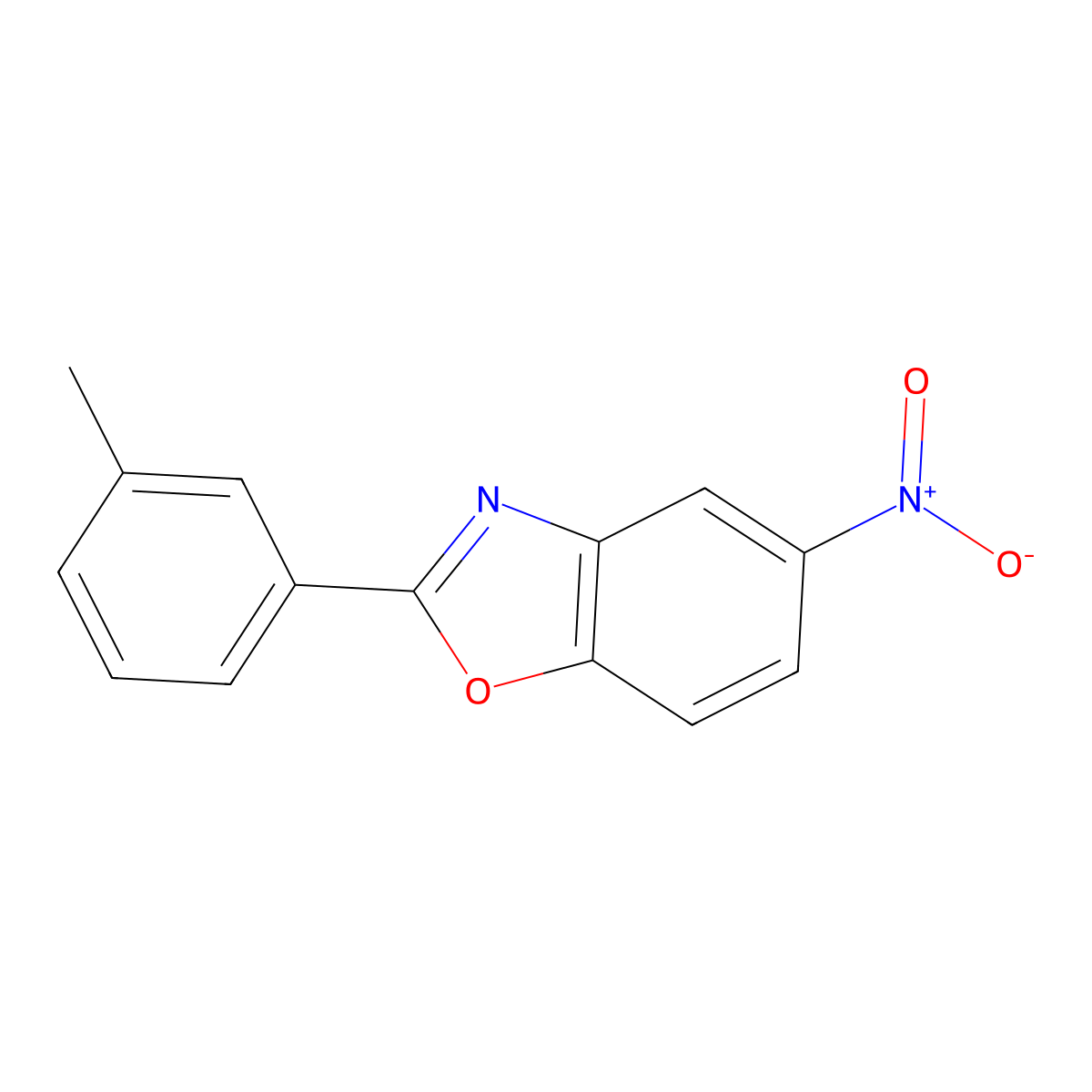 2-(3-Methylphenyl)-5-nitro-1,3-benzoxazole molecular structure, CAS 103382-61-2