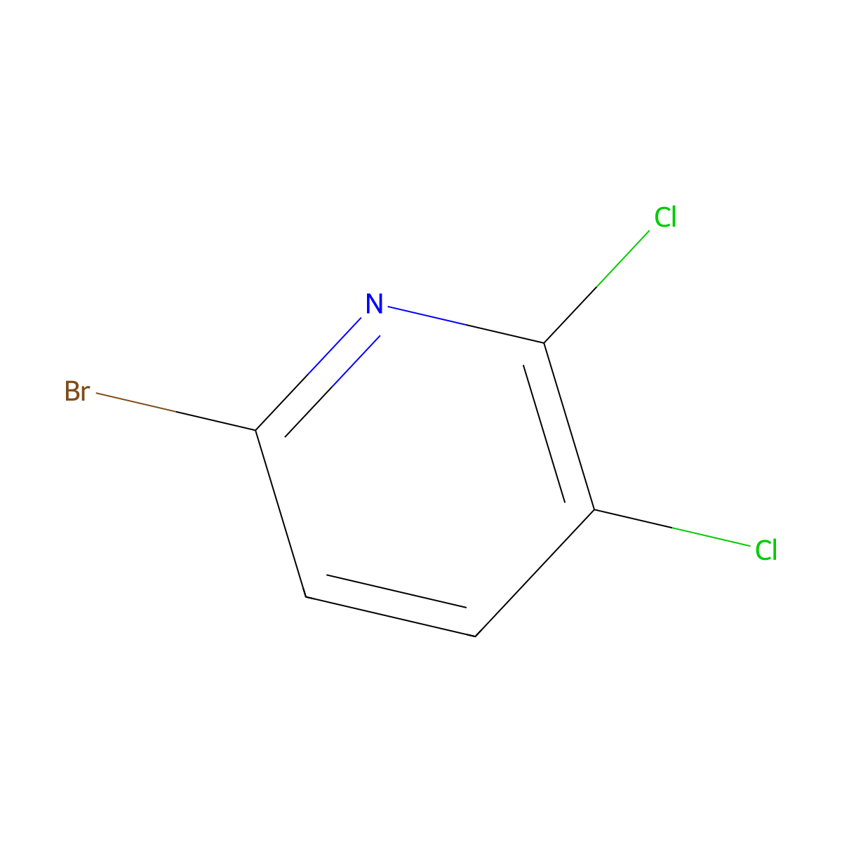 6-Bromo-2,3-dichloropyridine molecular structure, CAS 1033820-08-4
