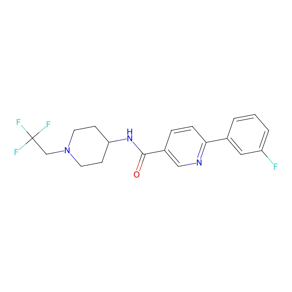 6-(3-Fluorophenyl)-N-[1-(2,2,2-Trifluoroethyl)piperidin-4-Yl]pyridine-3-Carboxamide molecular structure, CAS 1033836-12-2