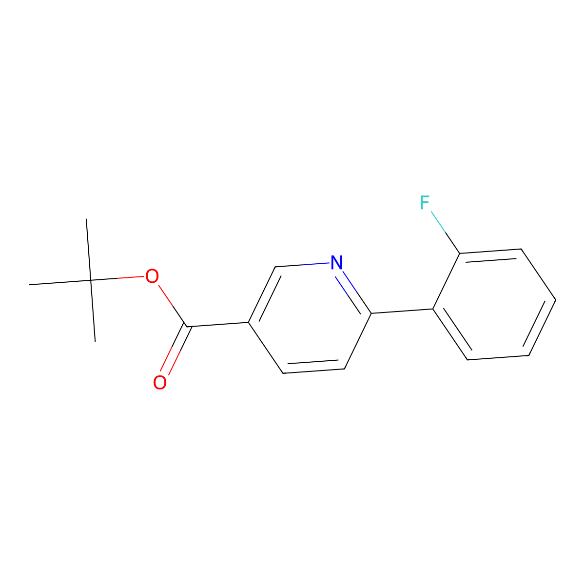 Tert-butyl 6-(2-fluorophenyl)nicotinate molecular structure, CAS 1033844-92-6