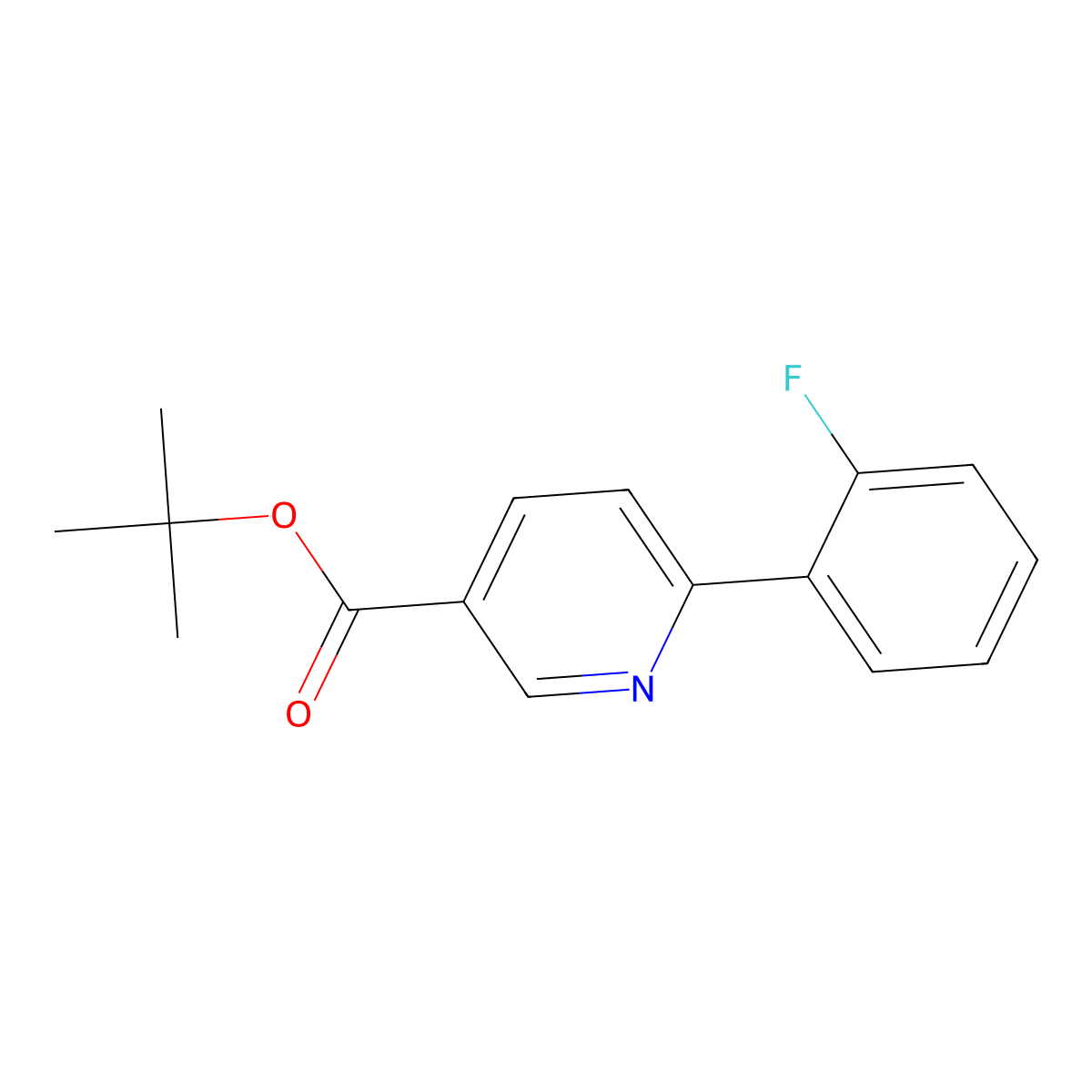 Tert-butyl 6-(2-fluorophenyl)nicotinate molecular structure, CAS 1033844-92-6