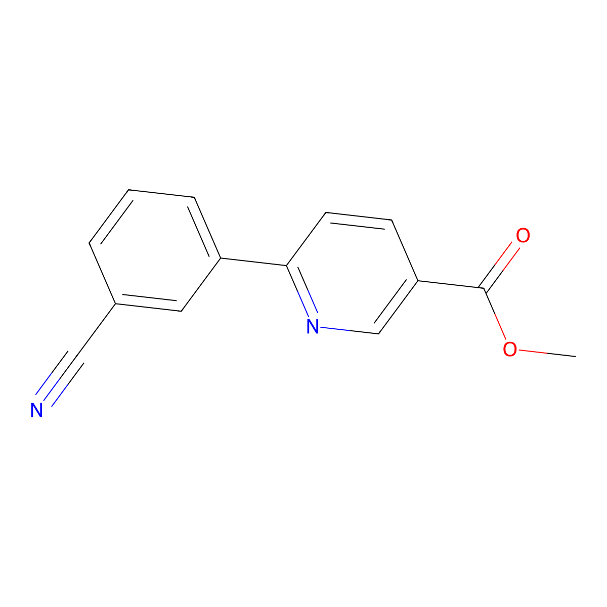 Methyl 6-(3-cyanophenyl)nicotinate molecular structure, CAS 1033844-96-0