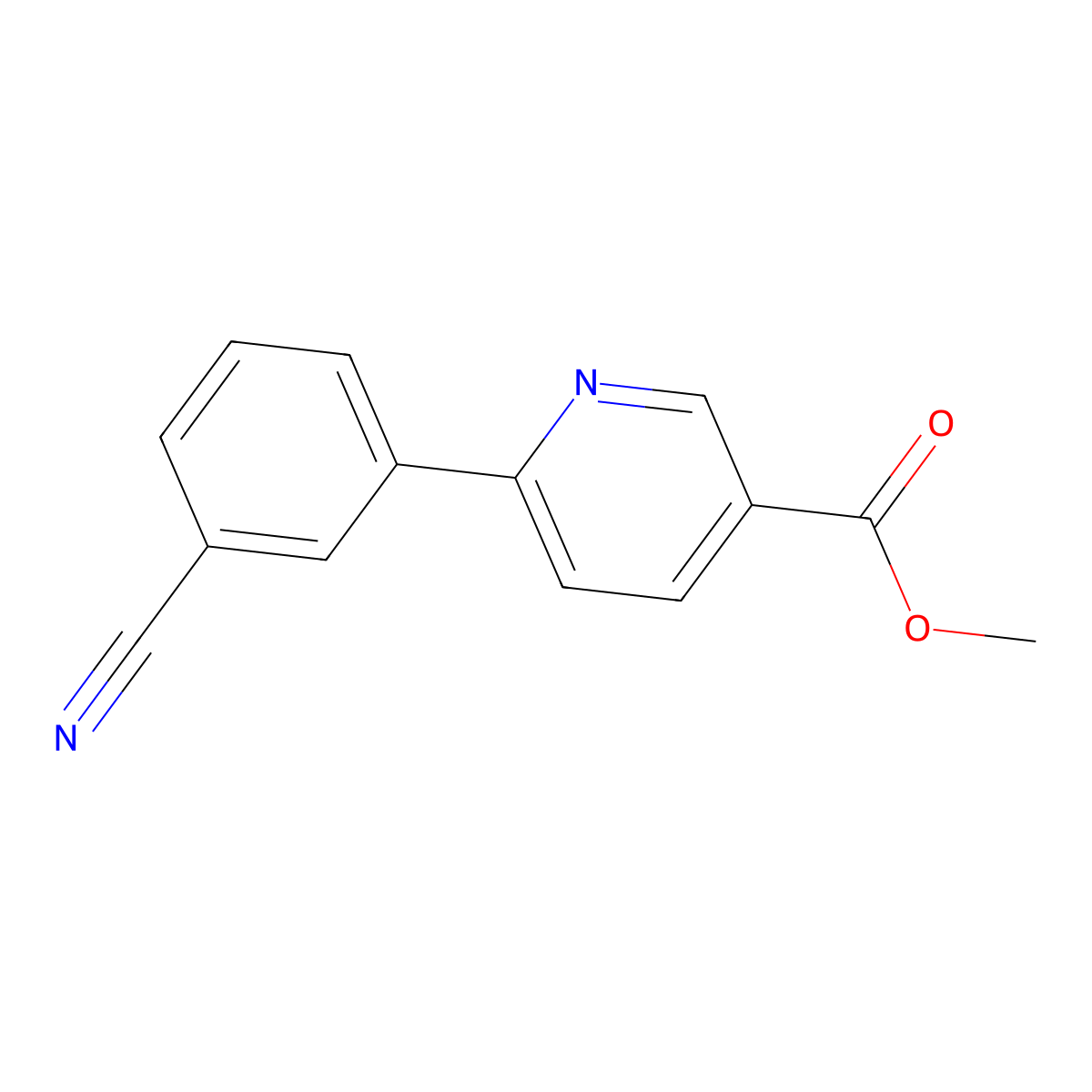 Methyl 6-(3-cyanophenyl)nicotinate molecular structure, CAS 1033844-96-0