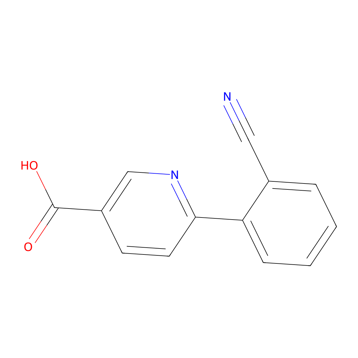 6-(2-Cyanophenyl)nicotinic acid molecular structure, CAS 1033844-98-2