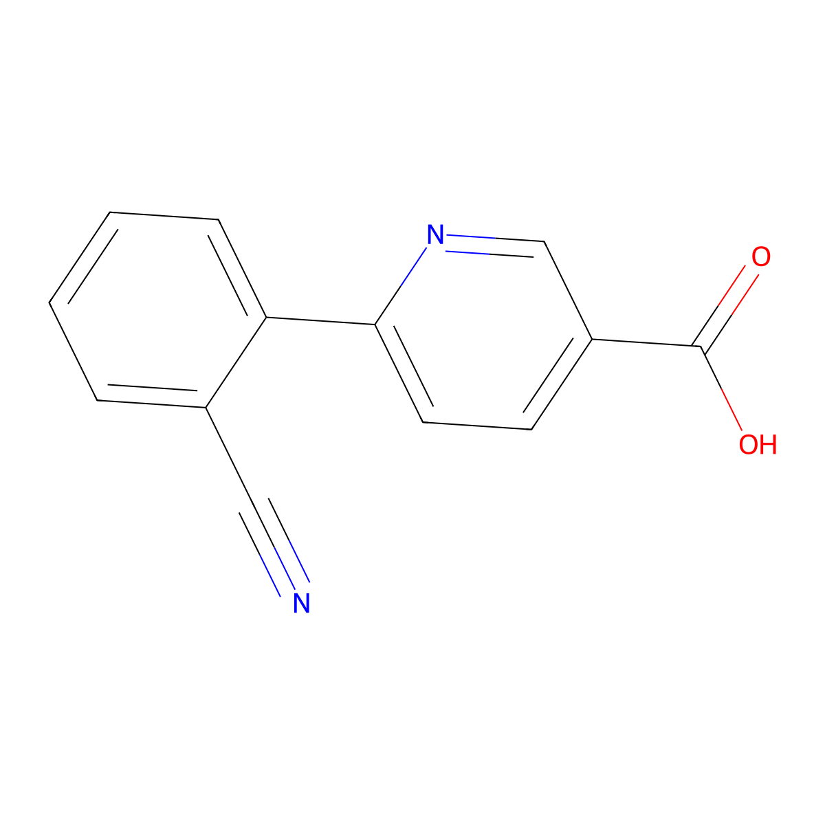 6-(2-Cyanophenyl)nicotinic acid molecular structure, CAS 1033844-98-2
