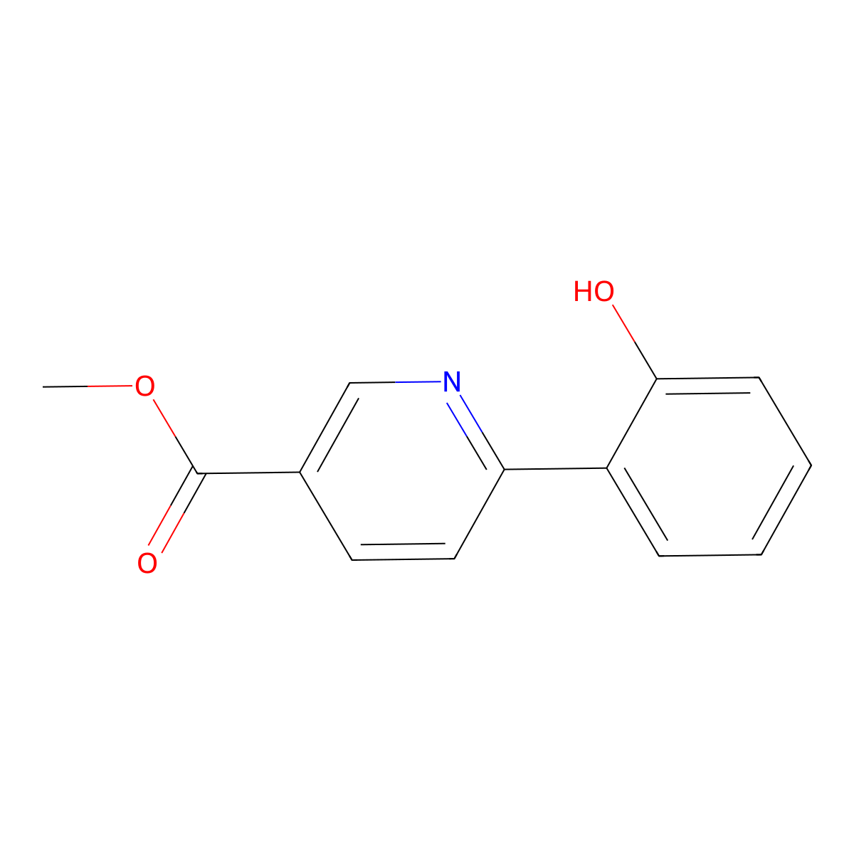 Methyl 6-(2-hydroxyphenyl)nicotinate molecular structure, CAS 1033844-99-3