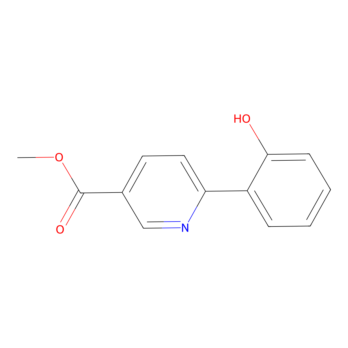 Methyl 6-(2-hydroxyphenyl)nicotinate molecular structure, CAS 1033844-99-3