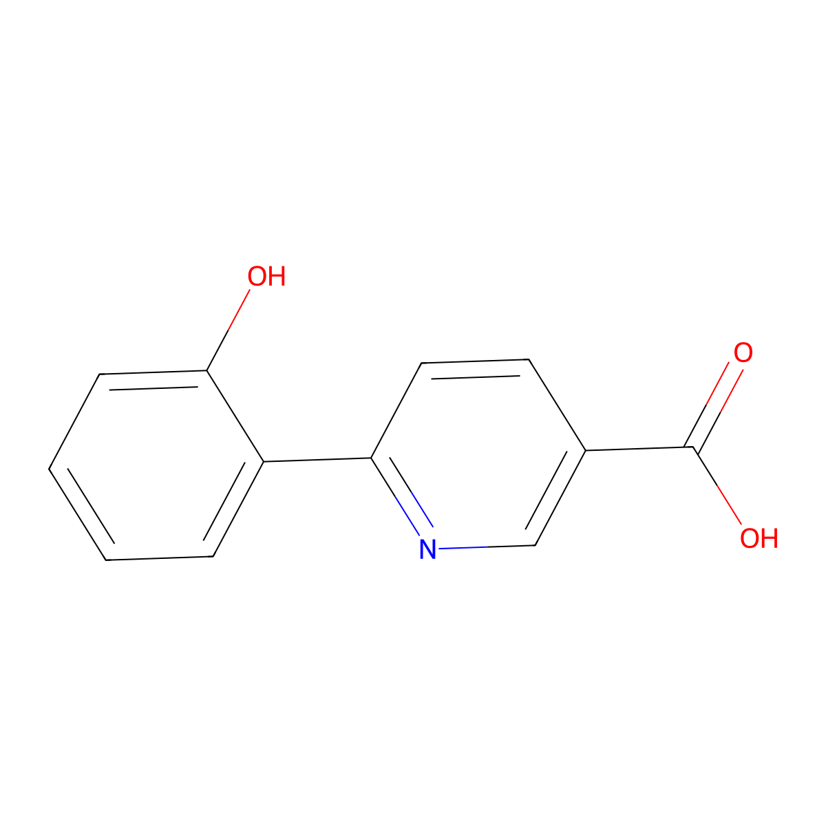 6-(2-Hydroxyphenyl)nicotinic acid molecular structure, CAS 1033845-00-9