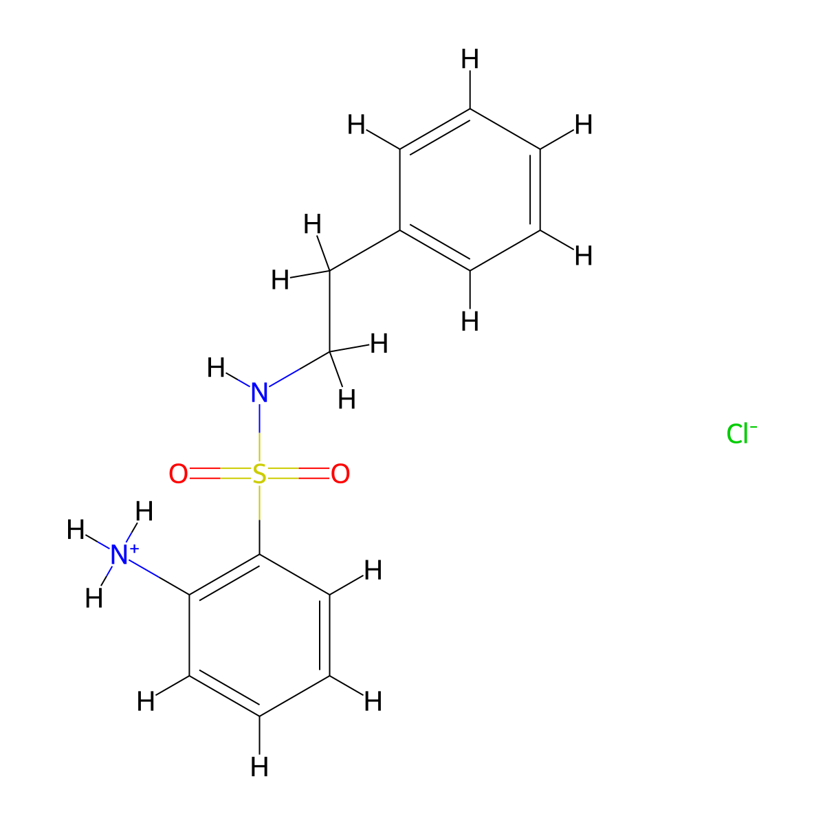 2-[(Phenethylamino)sulfonyl]benzenaminium chloride molecular structure, CAS 1033847-14-1