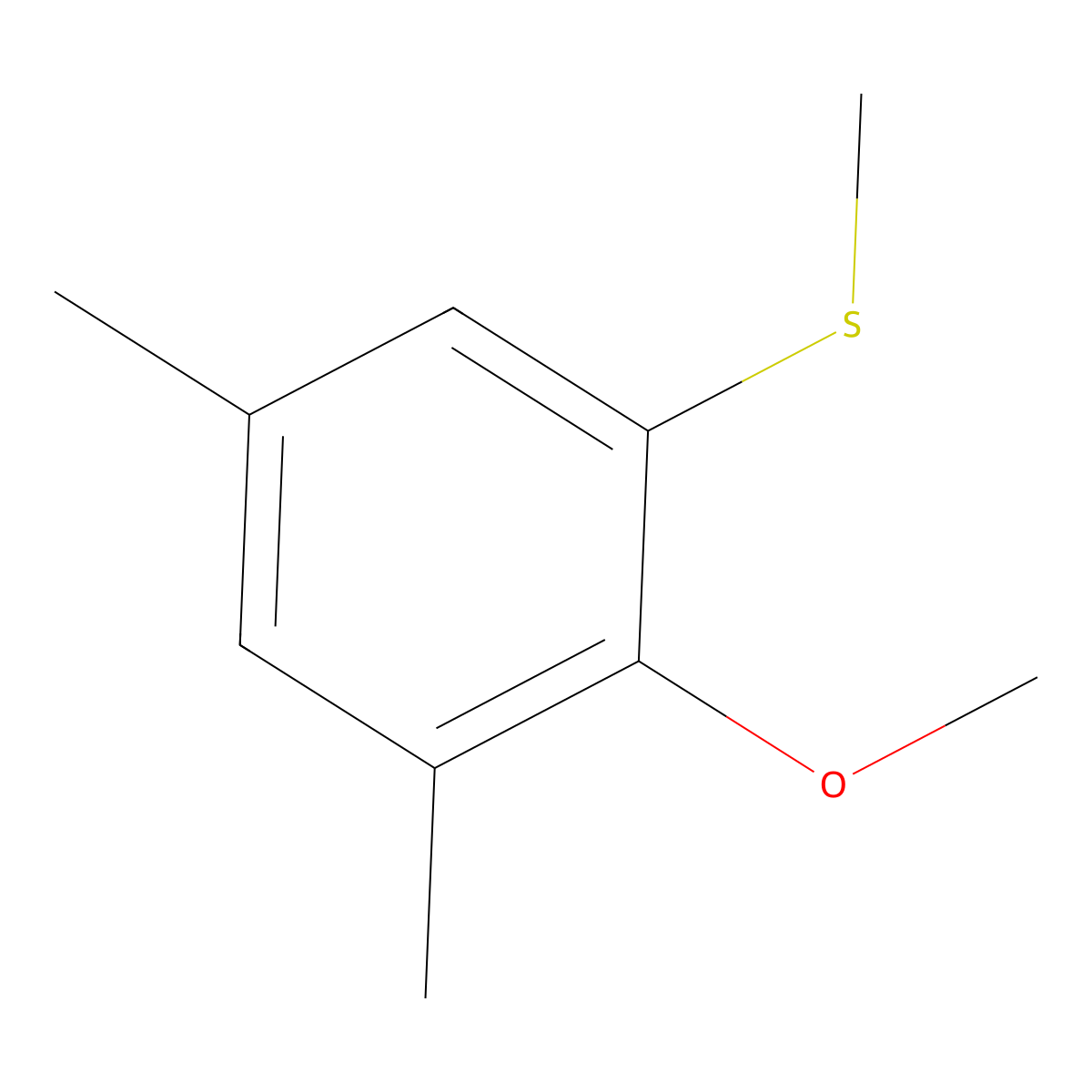 2-Methoxy-1,5-dimethyl-3-(methylthio)benzene molecular structure, CAS 103386-02-3
