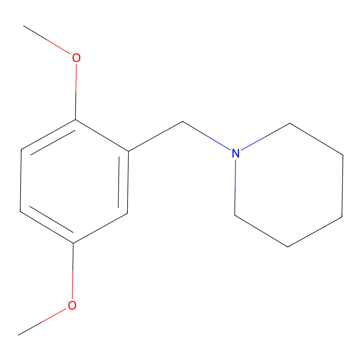 1-(2,5-Dimethoxybenzyl)piperidine molecular structure, CAS 103386-16-9