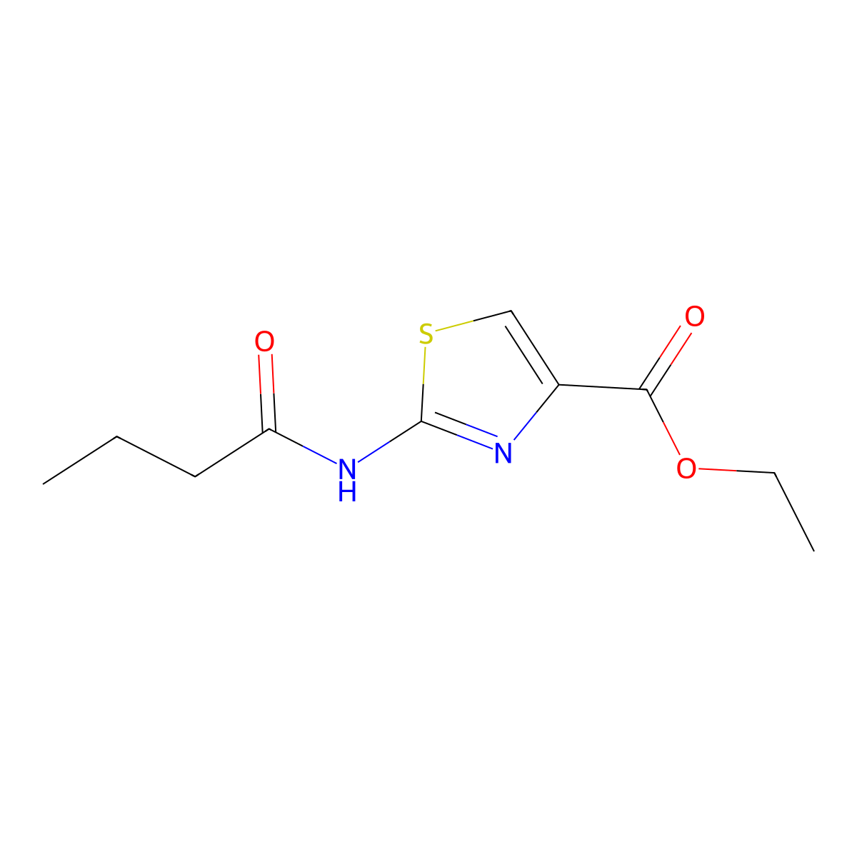 Ethyl 2-butanamido-1,3-thiazole-4-carboxylate molecular structure, CAS 103386-50-1
