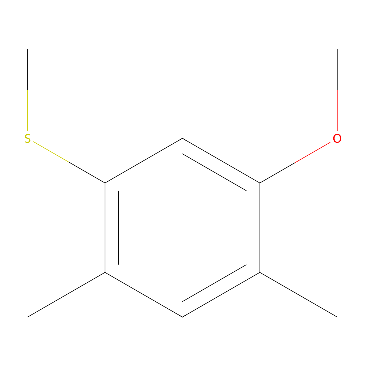 (5-Methoxy-2,4-dimethylphenyl)(methyl)sulfane molecular structure, CAS 103386-86-3