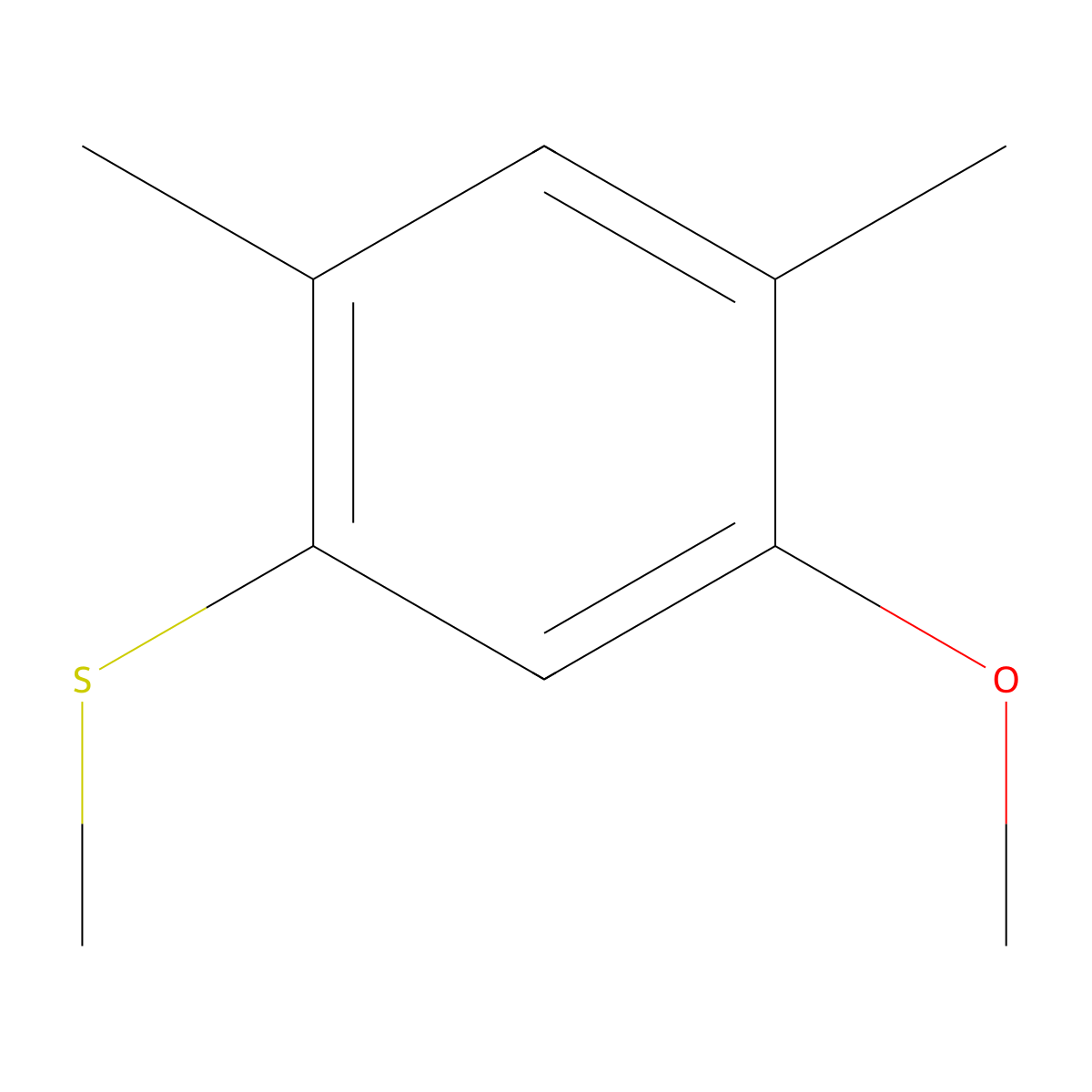 (5-Methoxy-2,4-dimethylphenyl)(methyl)sulfane molecular structure, CAS 103386-86-3