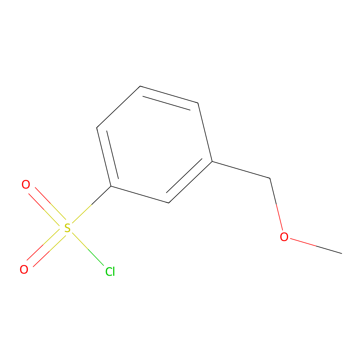 3-(Methoxymethyl)benzene-1-sulfonyl chloride molecular structure, CAS 1033865-73-4