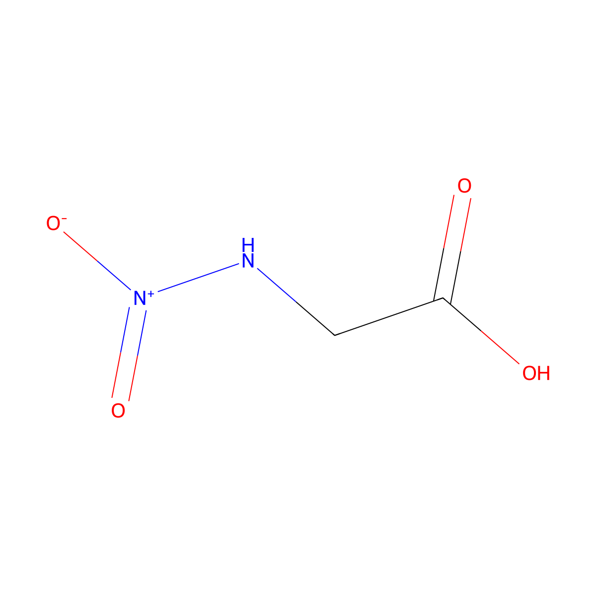 Nitraminoacetic acid molecular structure, CAS 10339-31-8