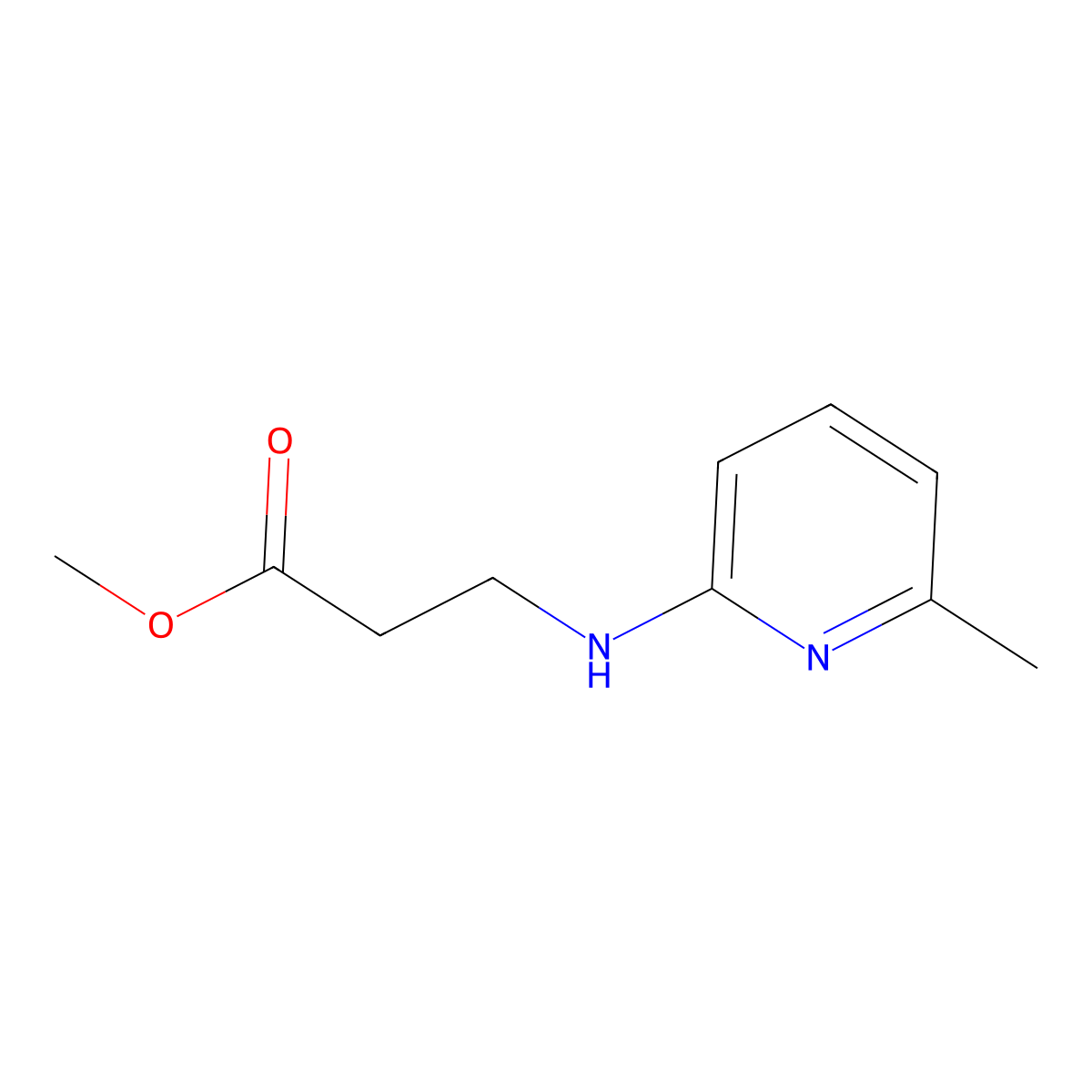 N-(6-Methyl-2-pyridyl)-beta-alanine methyl ester molecular structure, CAS 103392-82-1