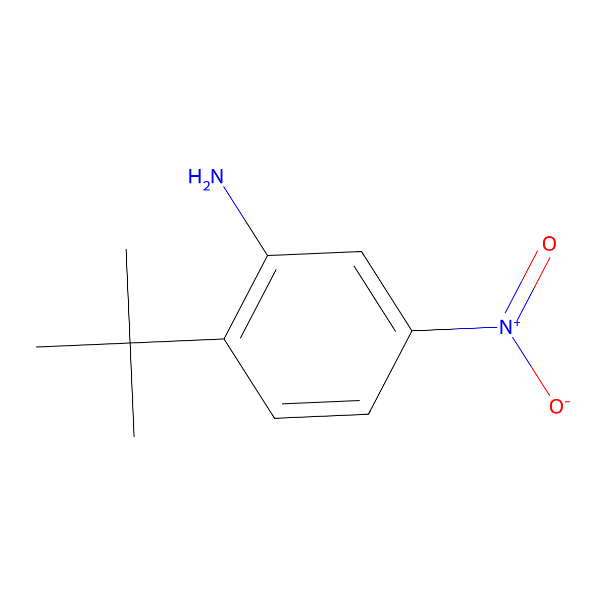 2-Tert-butyl-5-nitroaniline molecular structure, CAS 103392-84-3
