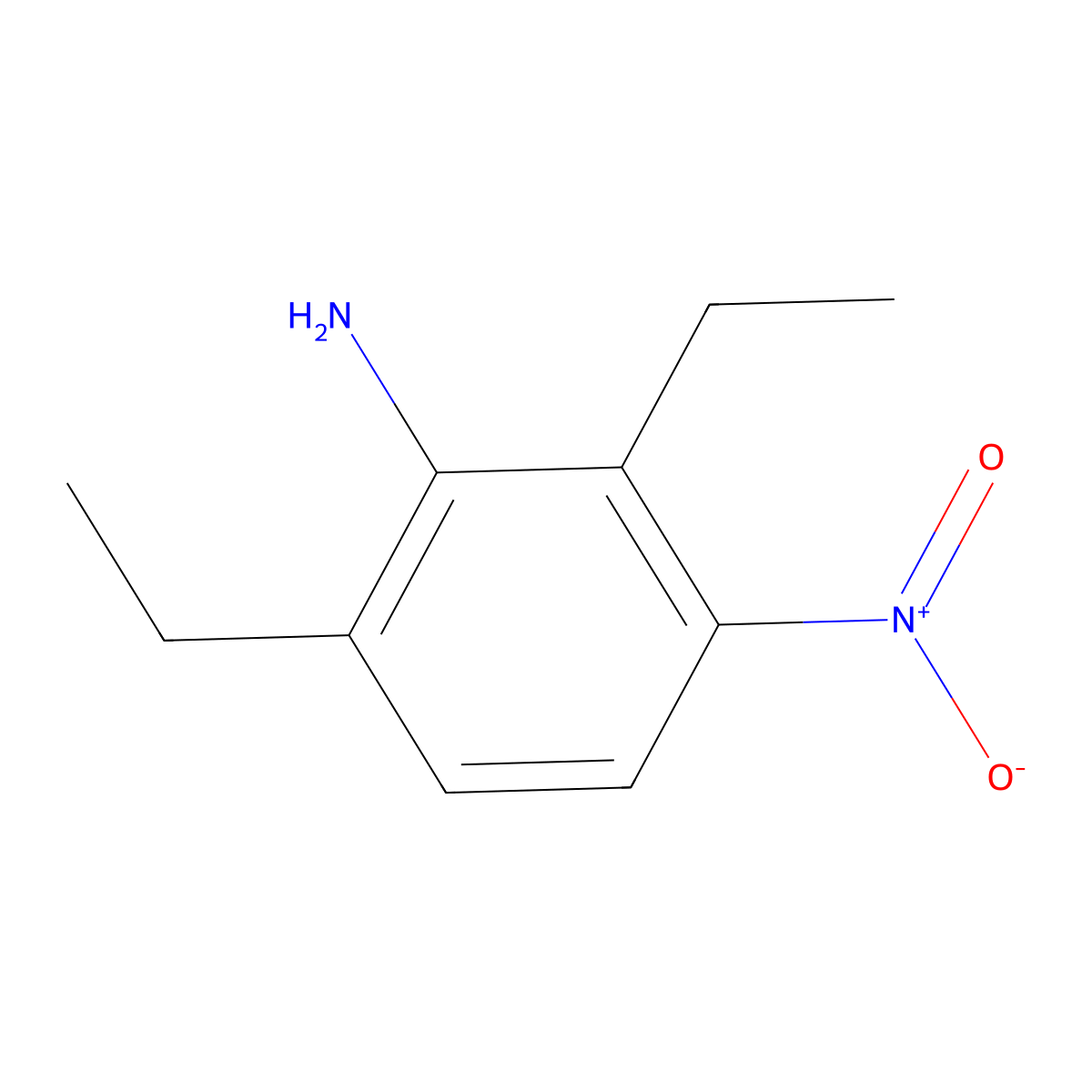 2,6-Diethyl-3-nitroaniline molecular structure, CAS 103392-86-5