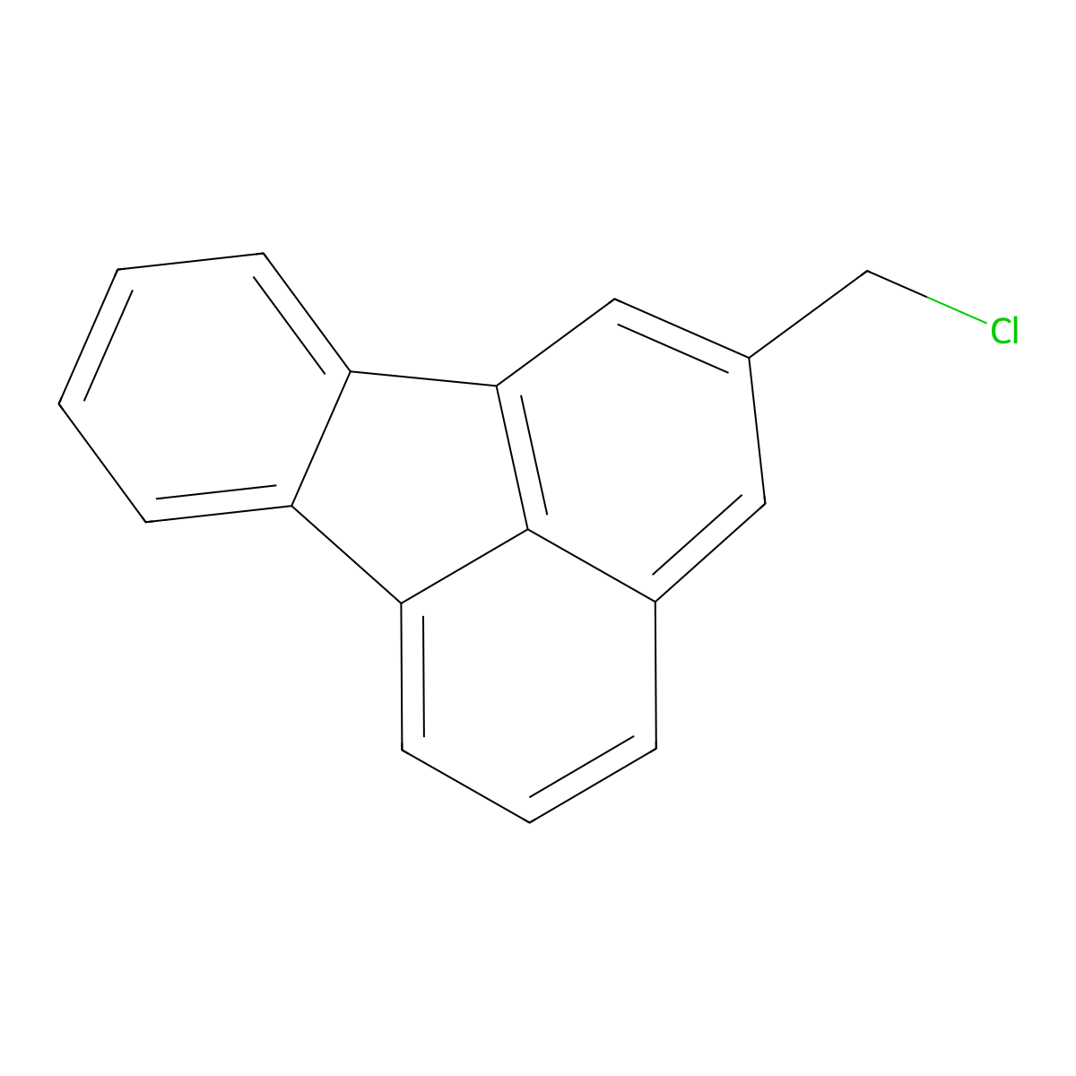 Fluoranthene, 2-(chloromethyl)- molecular structure, CAS 103393-70-0